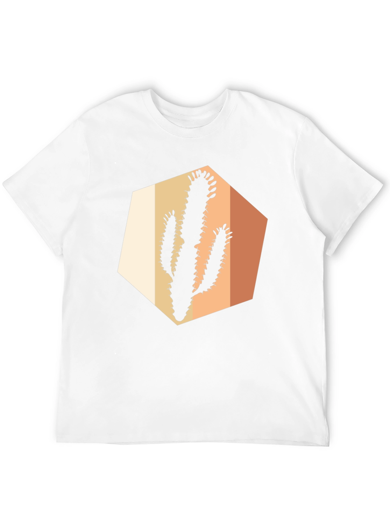 Black Retro Cactus Graphic Tee - Black Cotton Casual Wear view 12