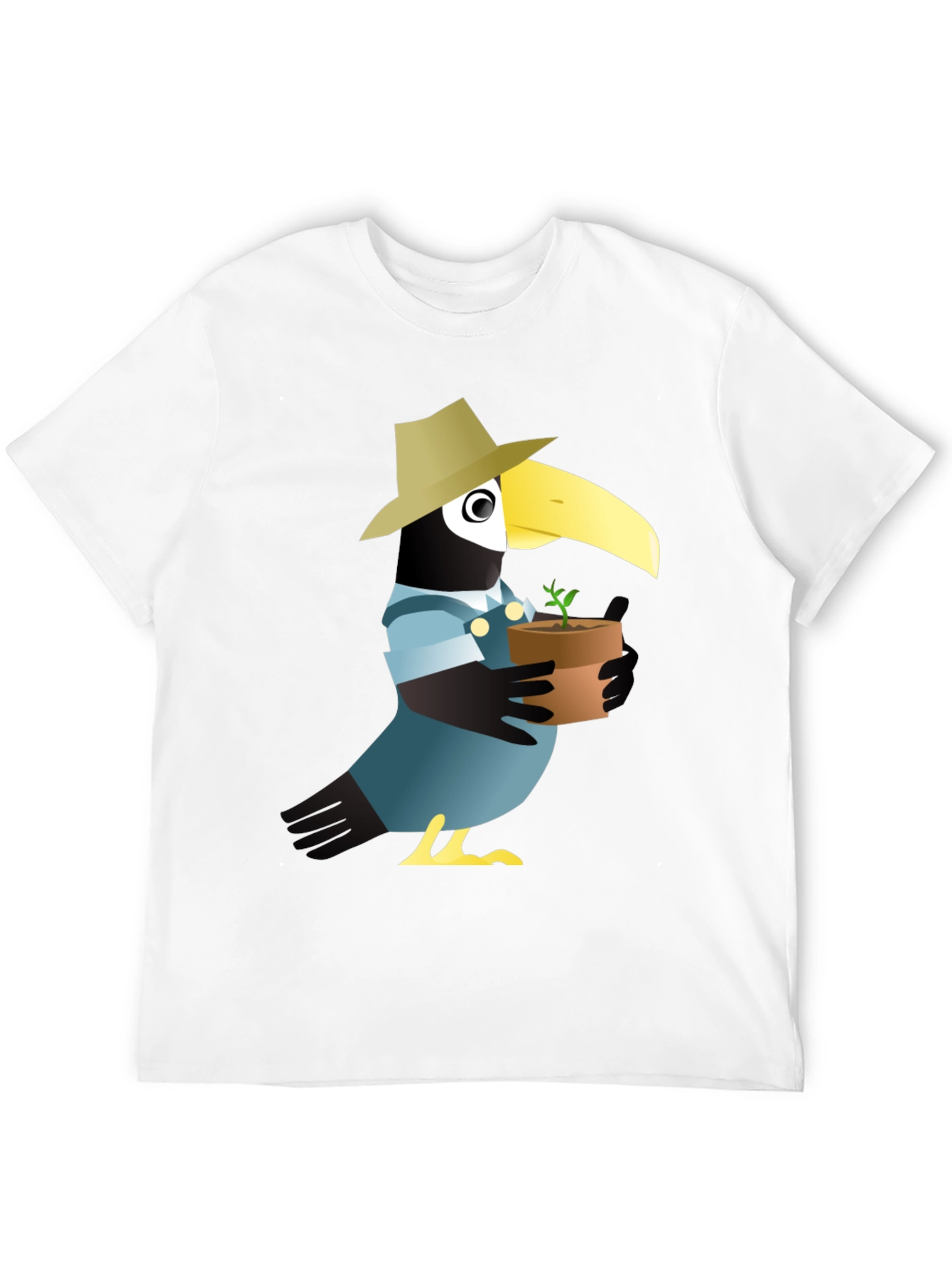 Black Quirky Crow Gardener Graphic Tee - Black Cotton view 12