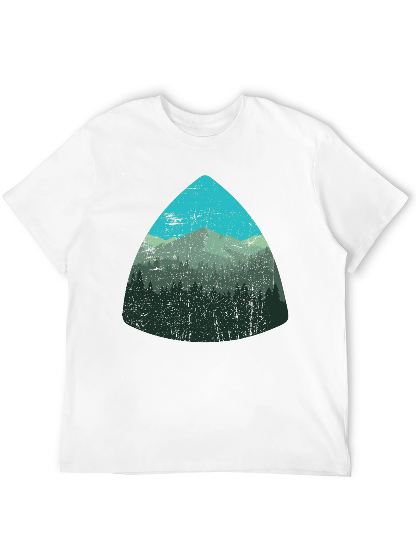 Black Mountain Scene Graphic Tee - Soft Black T-Shirt view 12