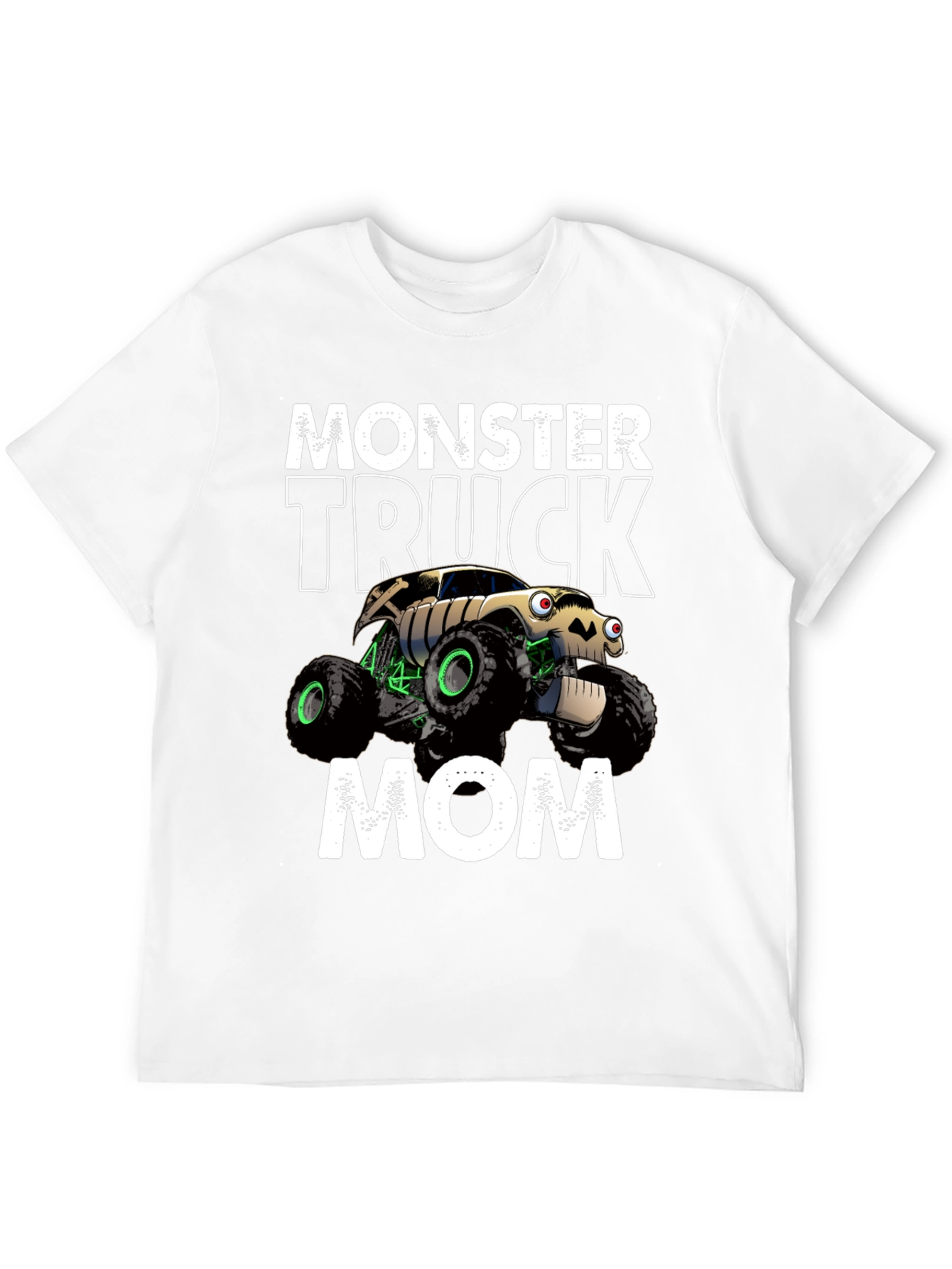 Black Monster Truck Mom T-Shirt - Black Cotton Blend view 12
