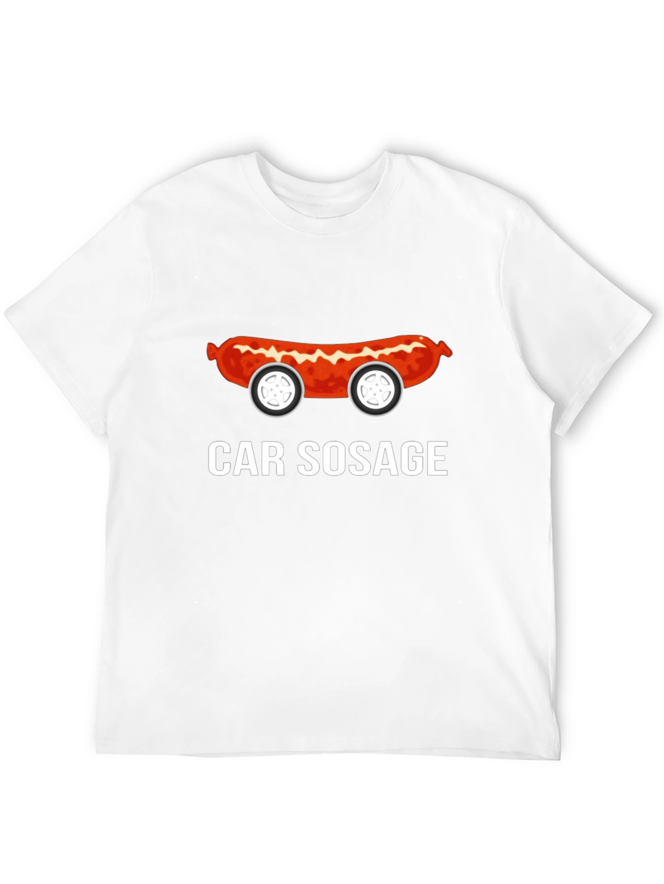 Black Funny Car Sosage Graphic T-Shirt view 12
