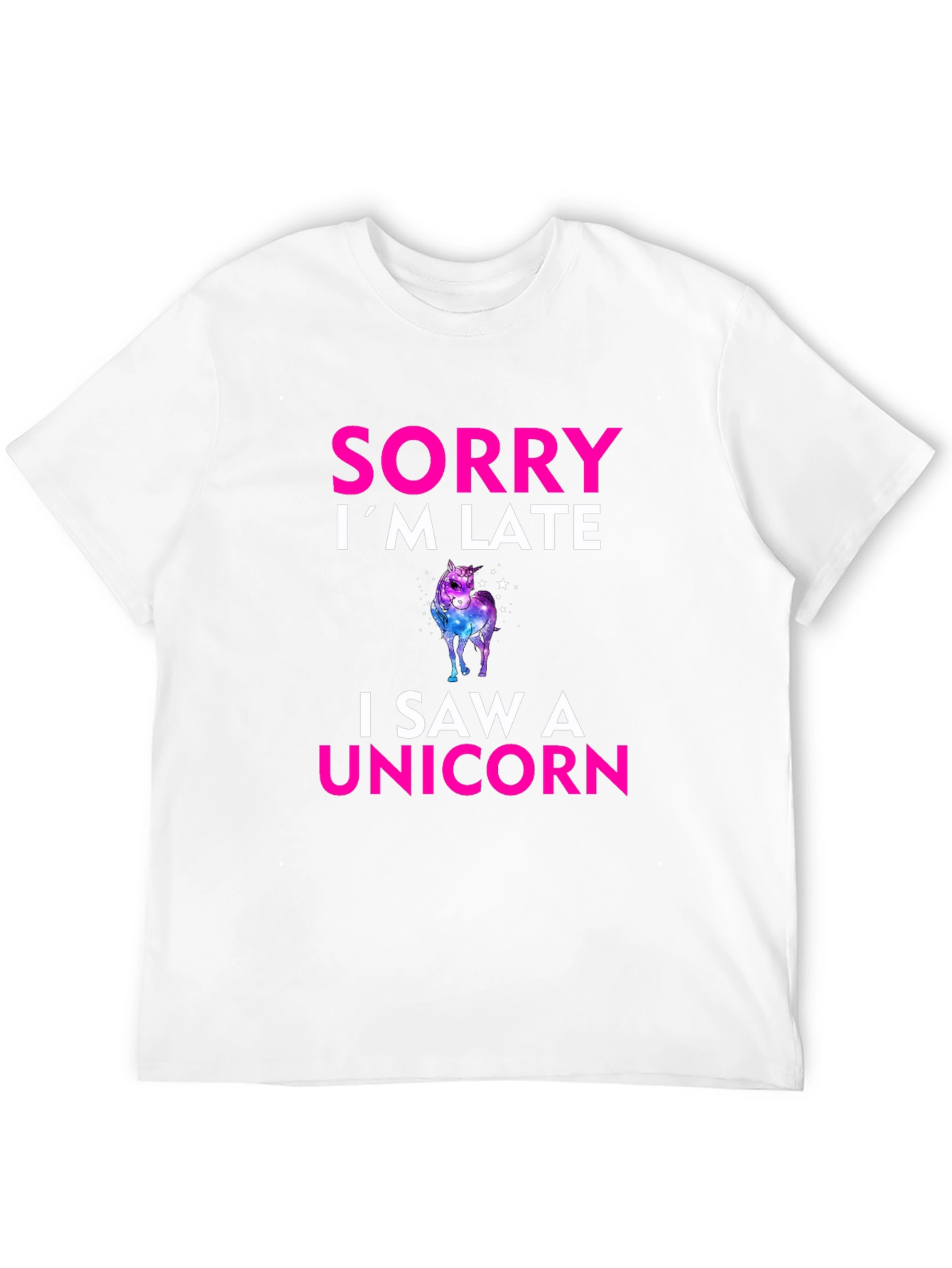 Black Sorry I'm Late I Saw a Unicorn T-Shirt view 12