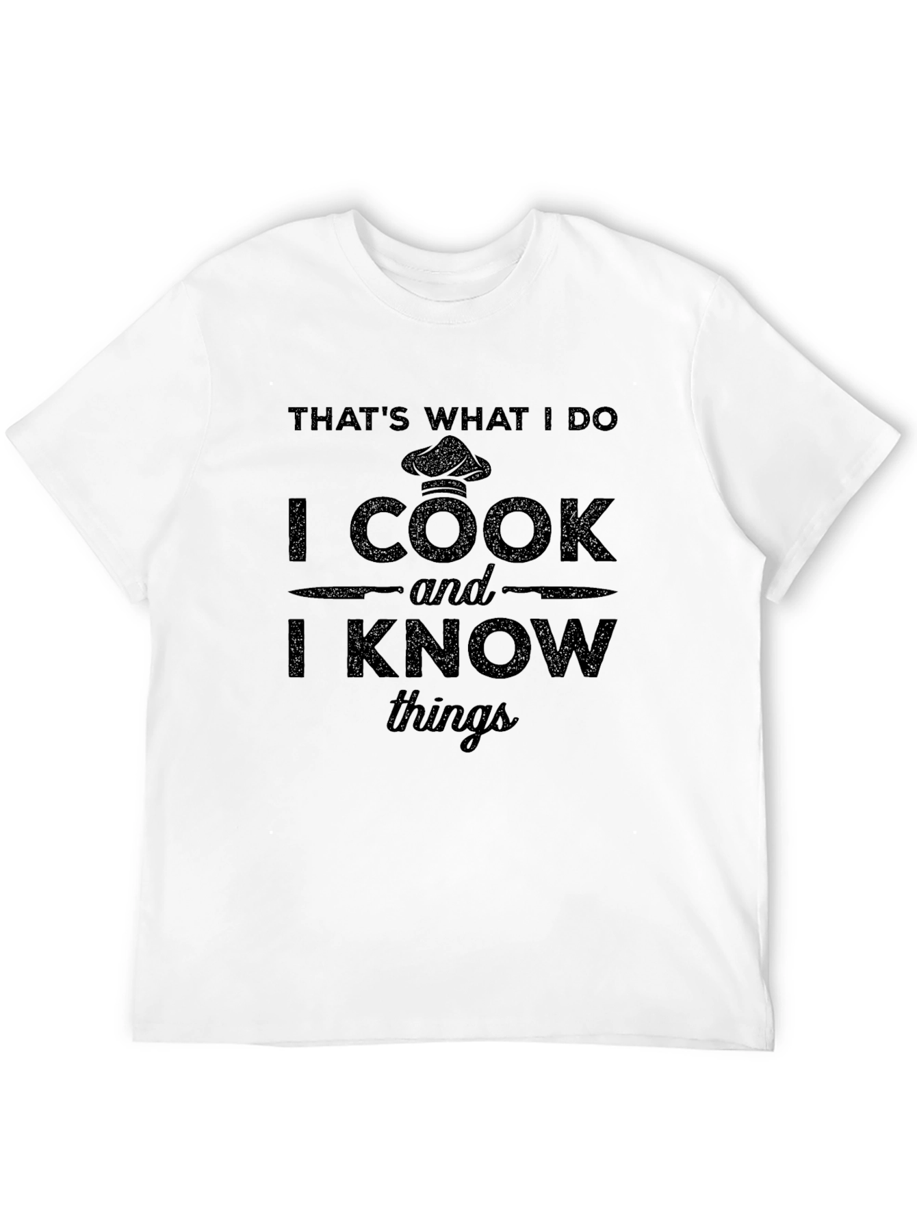 Black Chef's Wisdom T-Shirt - I Cook and I Know Things Tee view 12