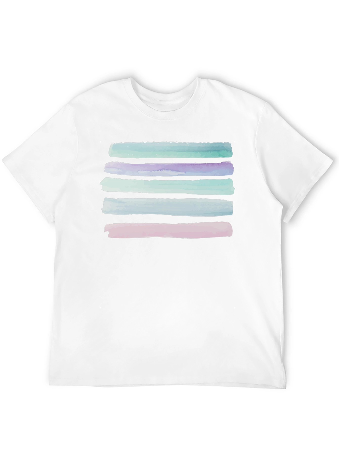 Black Abstract Stripe Watercolor T-Shirt view 12