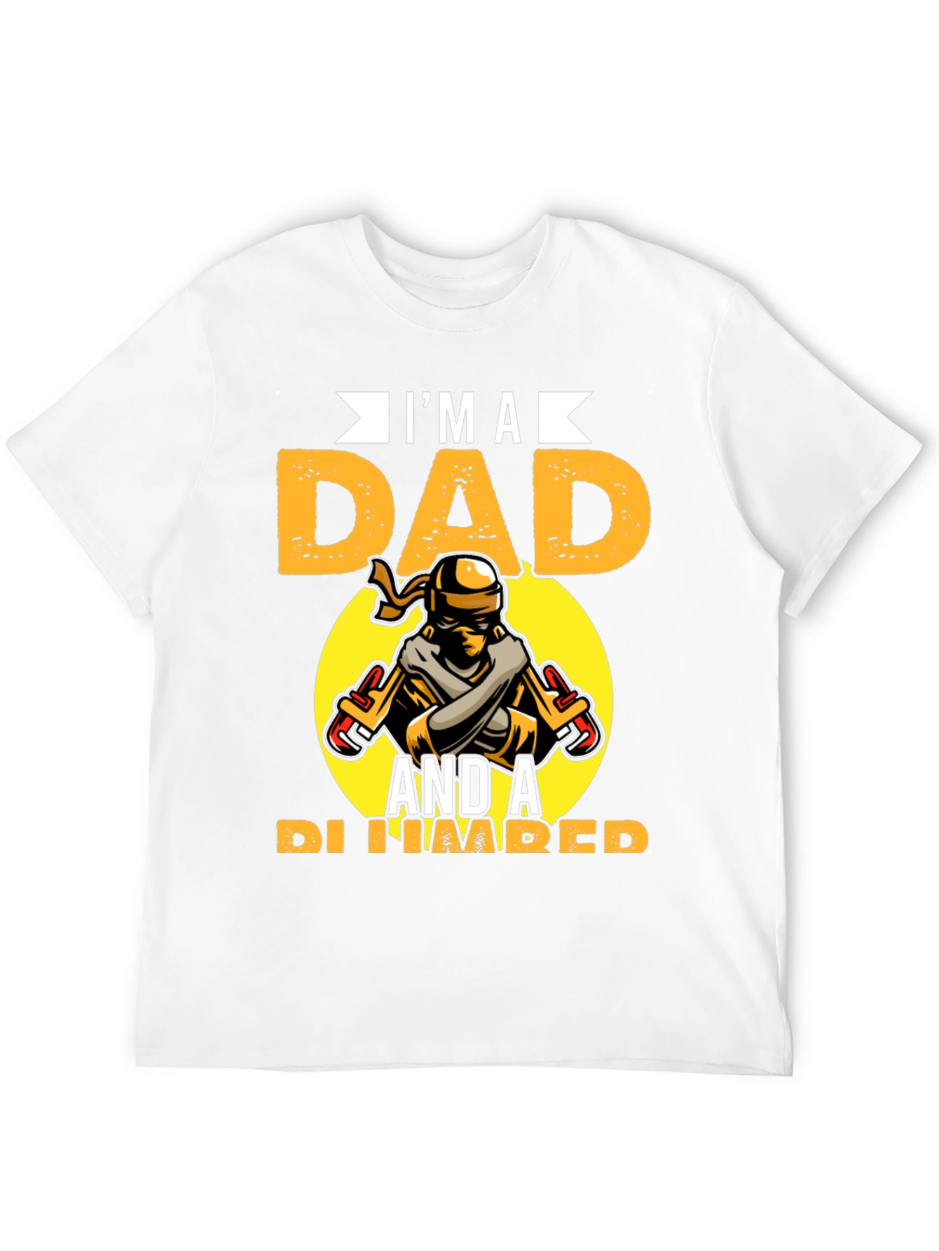 Black I'm A Dad And A Plumber Graphic Tee view 12