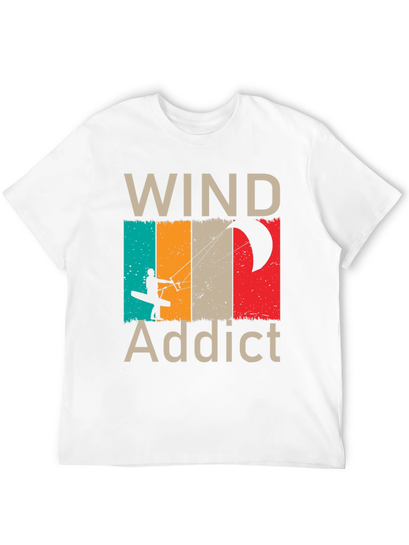 Black Wind Addict T-Shirt - Kiteboarding Design view 12