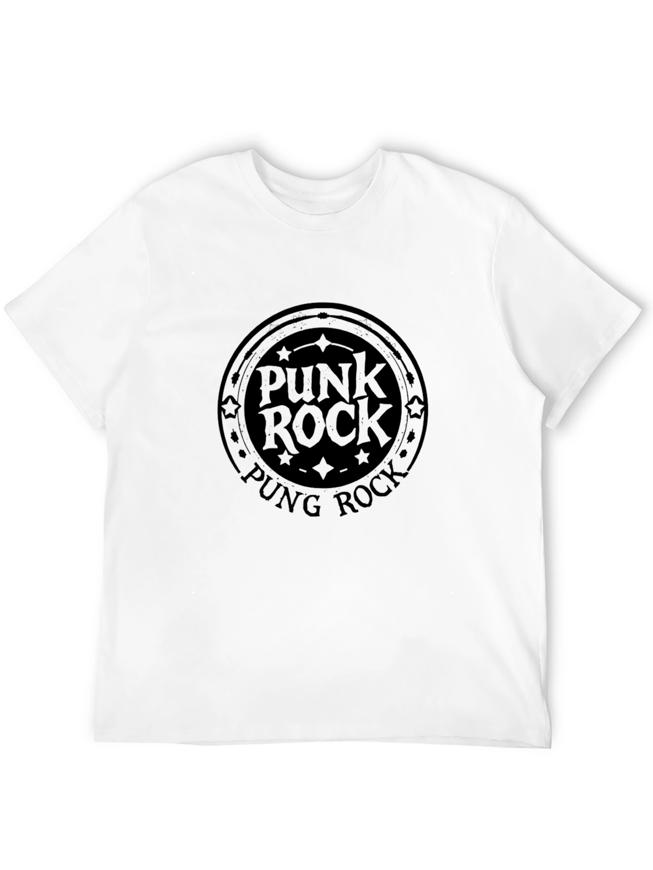 Black Punk Rock Graphic Tee - Black view 12