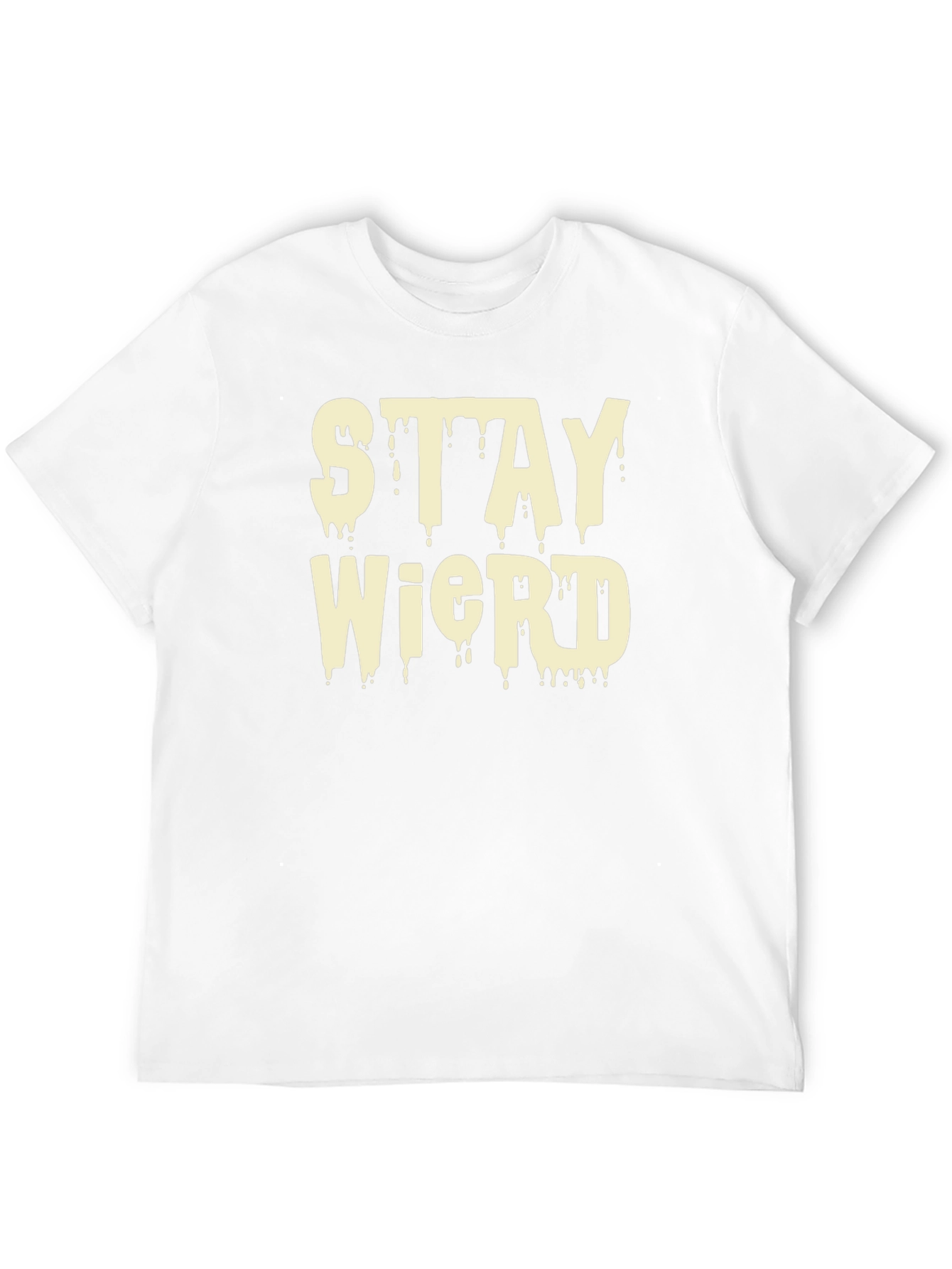 Black Stay Weird Black Graphic T-Shirt view 12