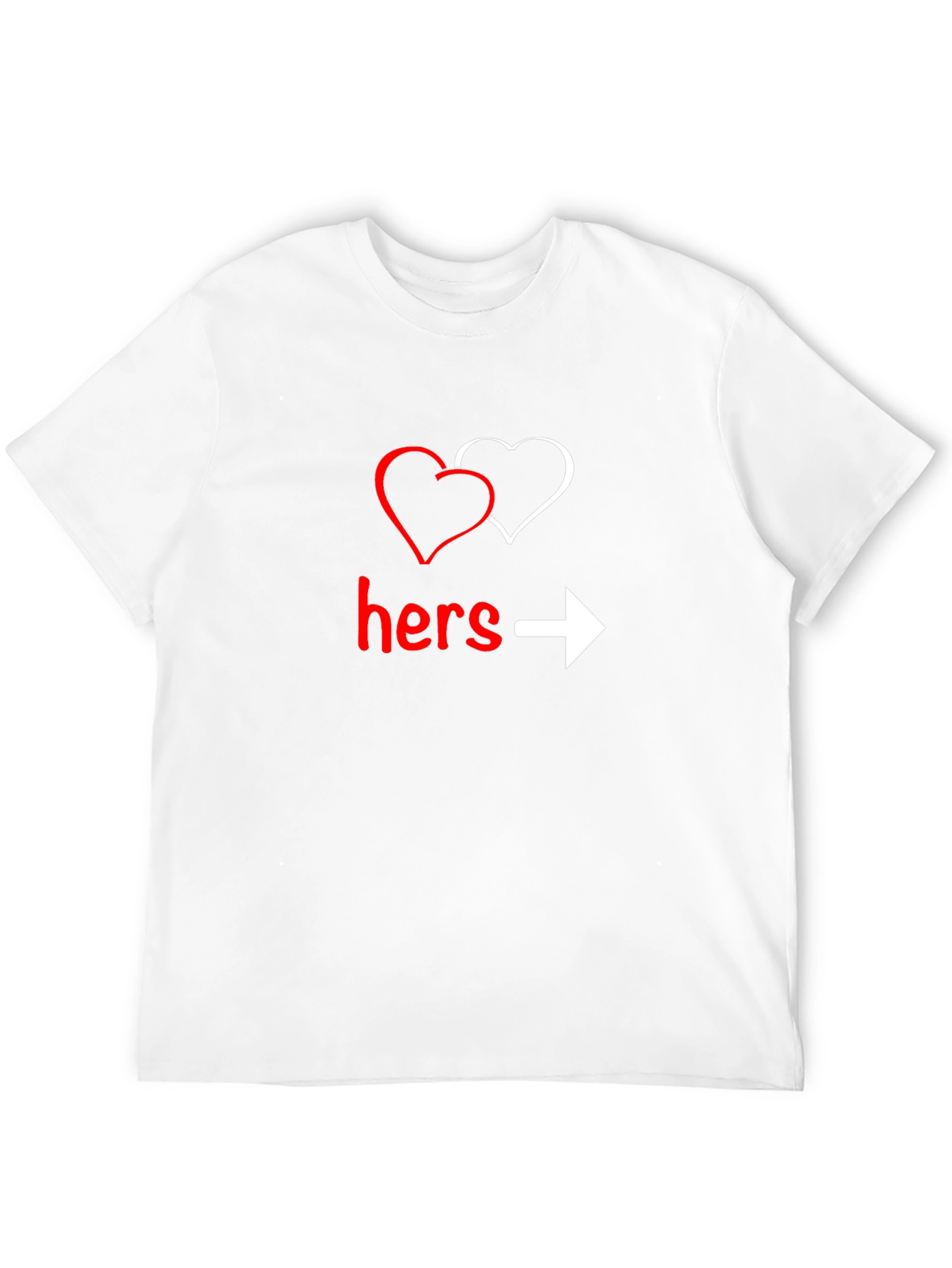Black Hers Graphic T-Shirt - Valentine's Day Gift view 12