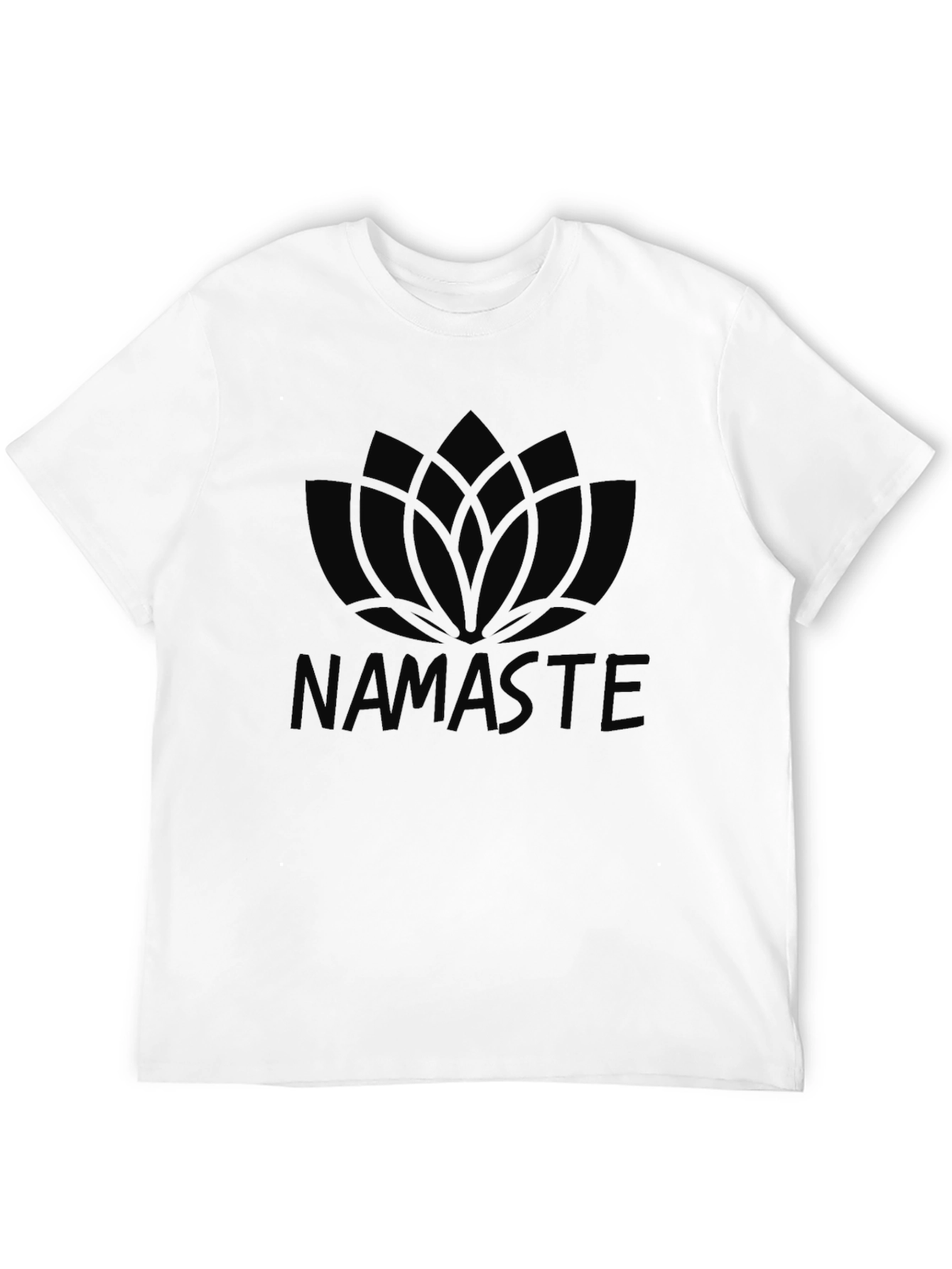 Black Namaste Lotus Graphic Black T-Shirt view 12