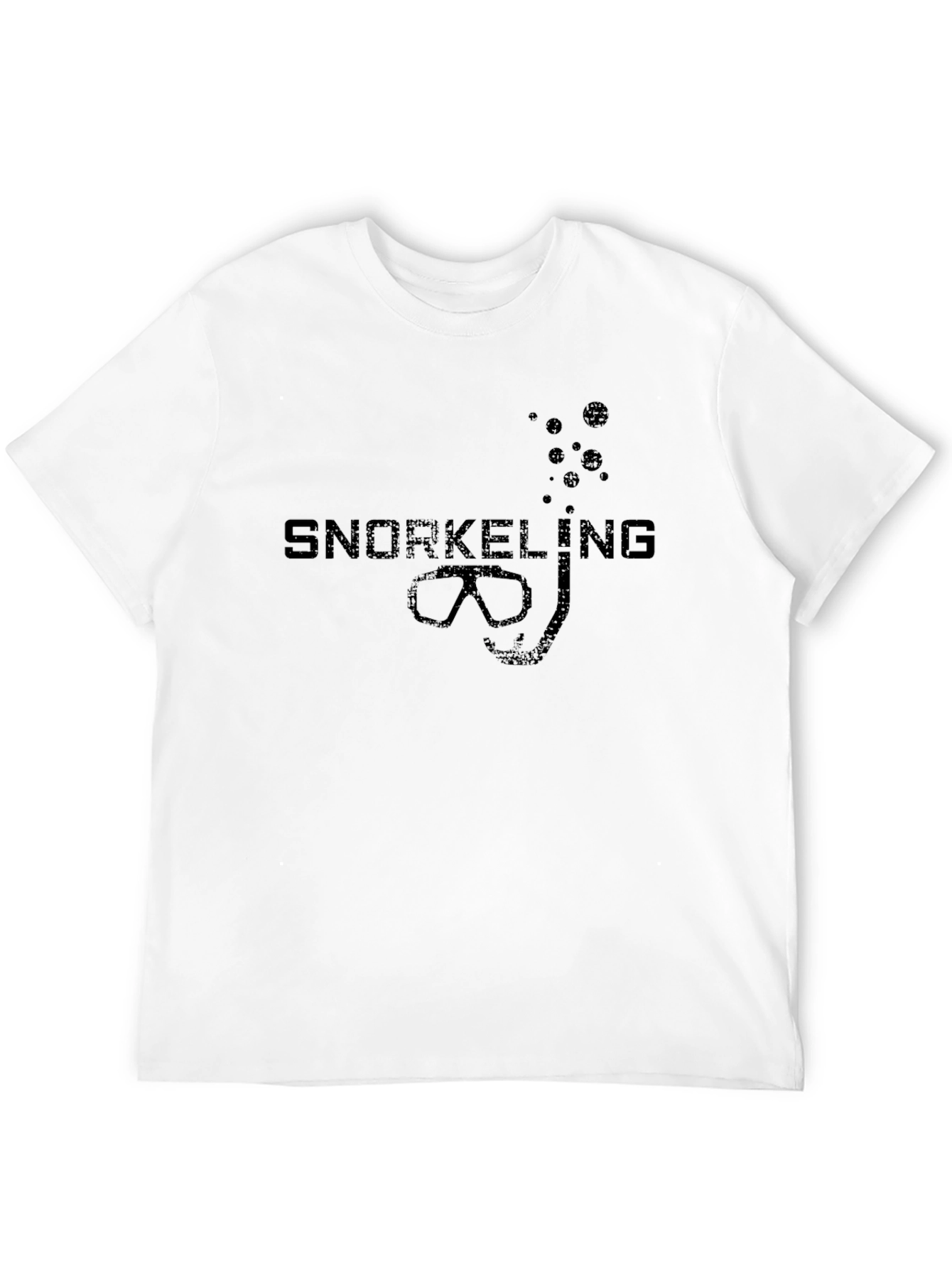 Black Snorkeling Graphic Tee - Black Cotton T-Shirt view 12