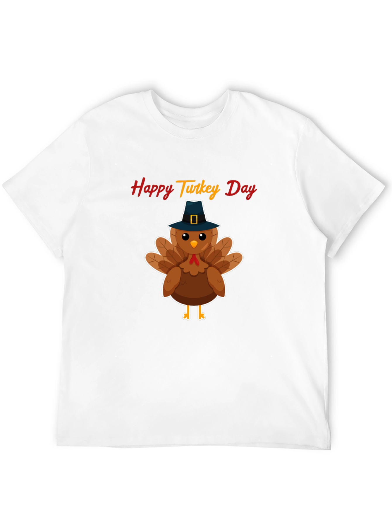 Black Happy Turkey Day T-Shirt view 12