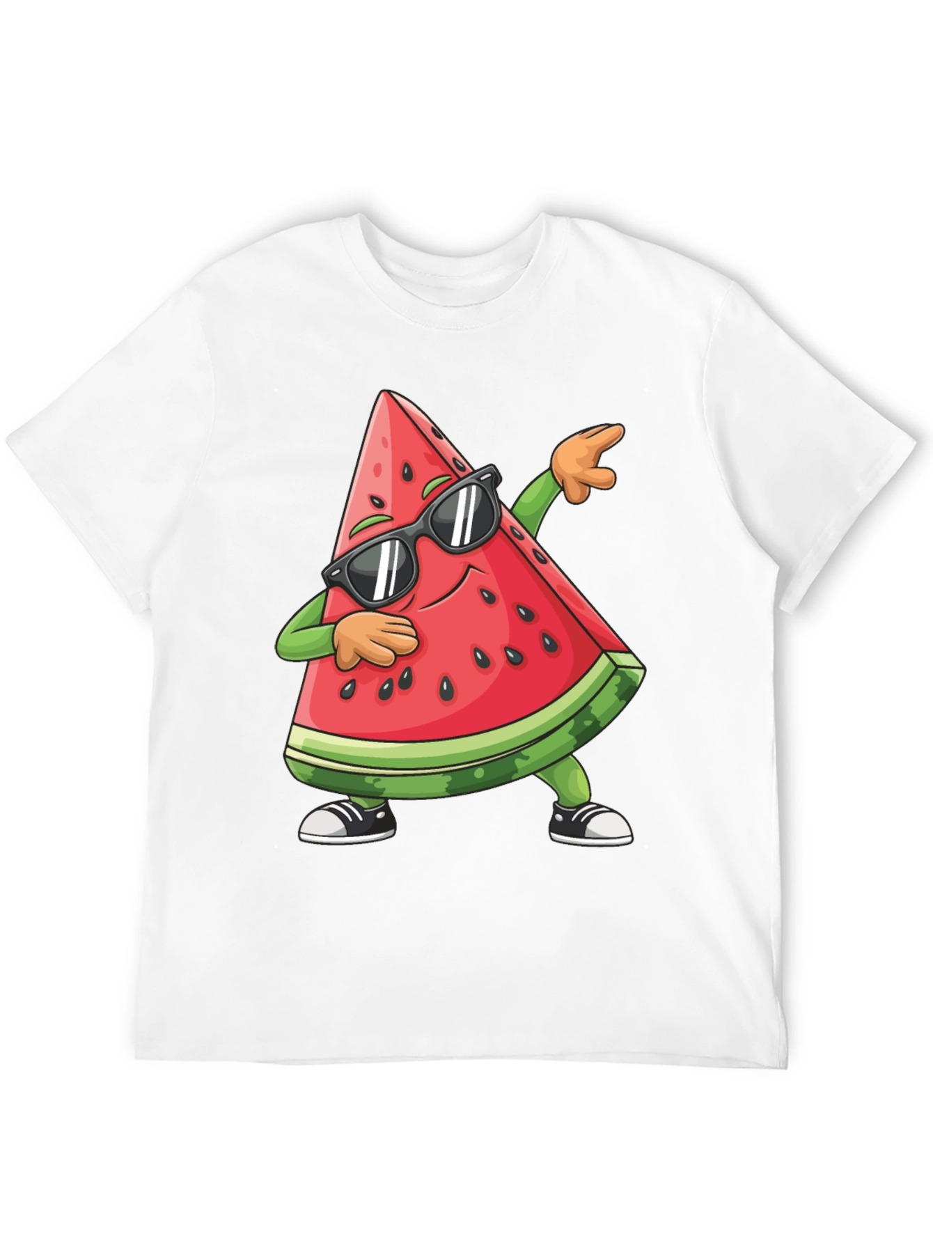 Black Cool Watermelon Dab T-Shirt - Summer Fun! view 12