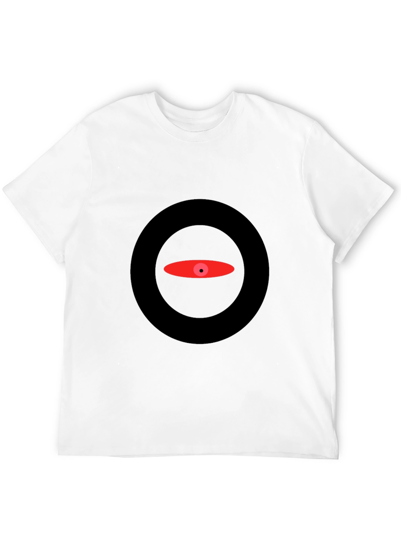 Black Abstract Eye Graphic Black T-Shirt view 12