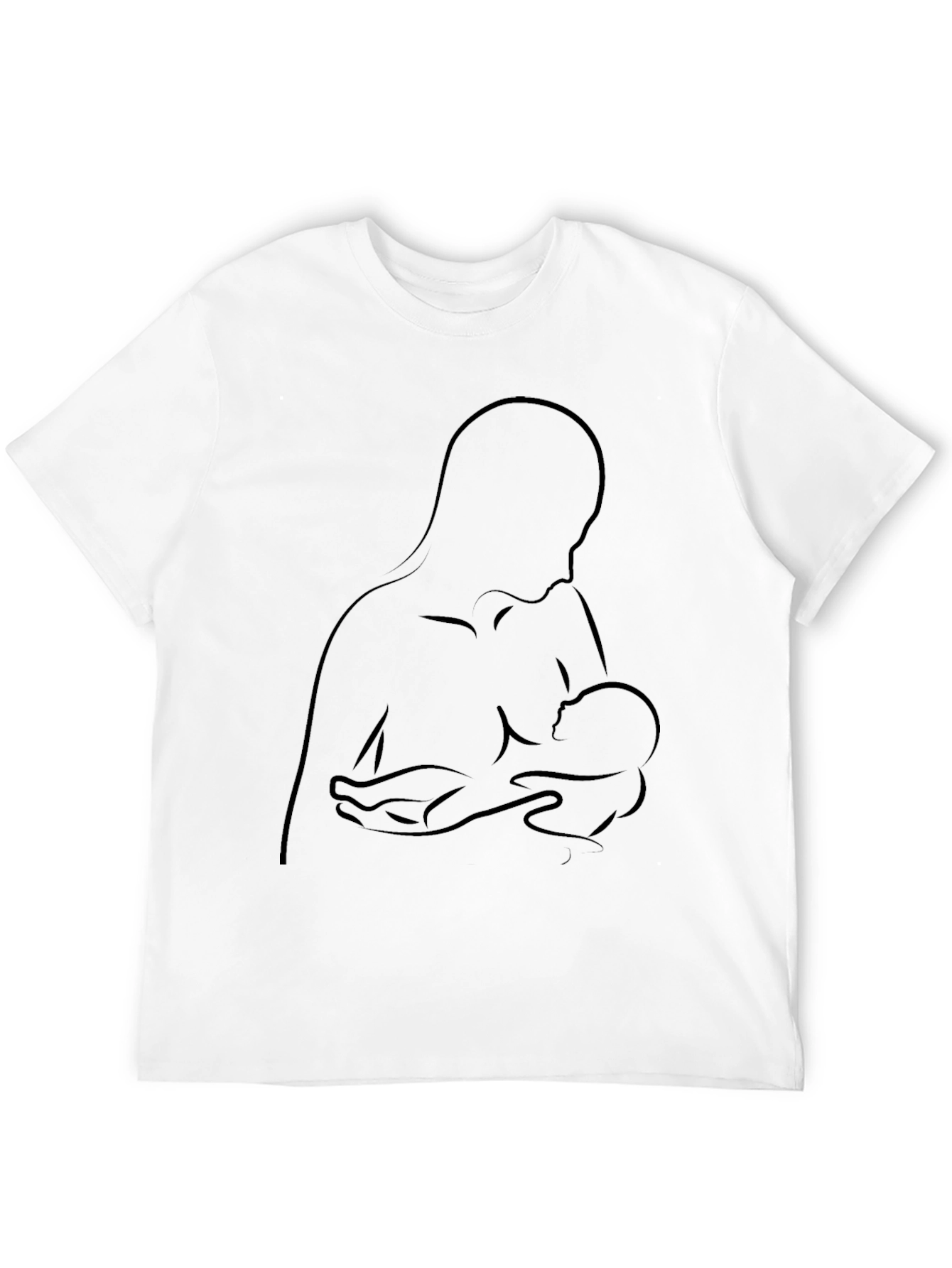 Black Breastfeeding Graphic Tee - Black Cotton Comfort view 12