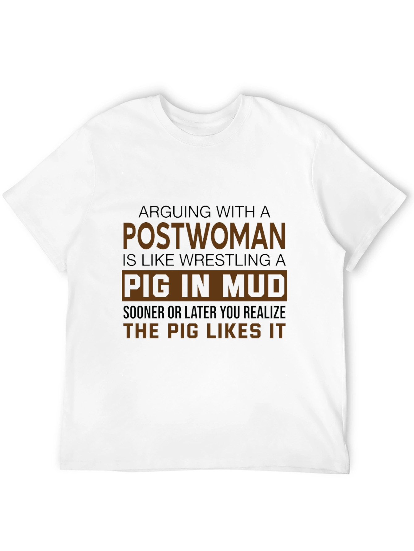 Black Arguing With a Postwoman T-Shirt view 12