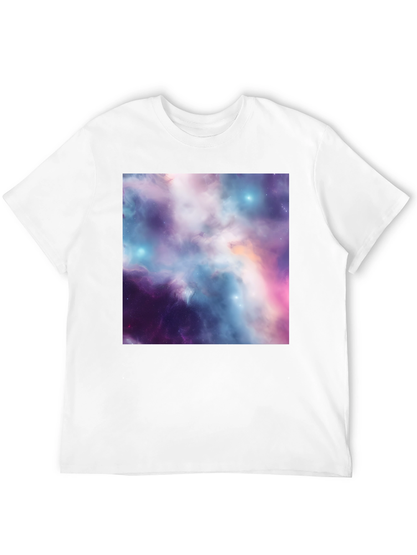 Black Nebula Print Black T-Shirt view 12