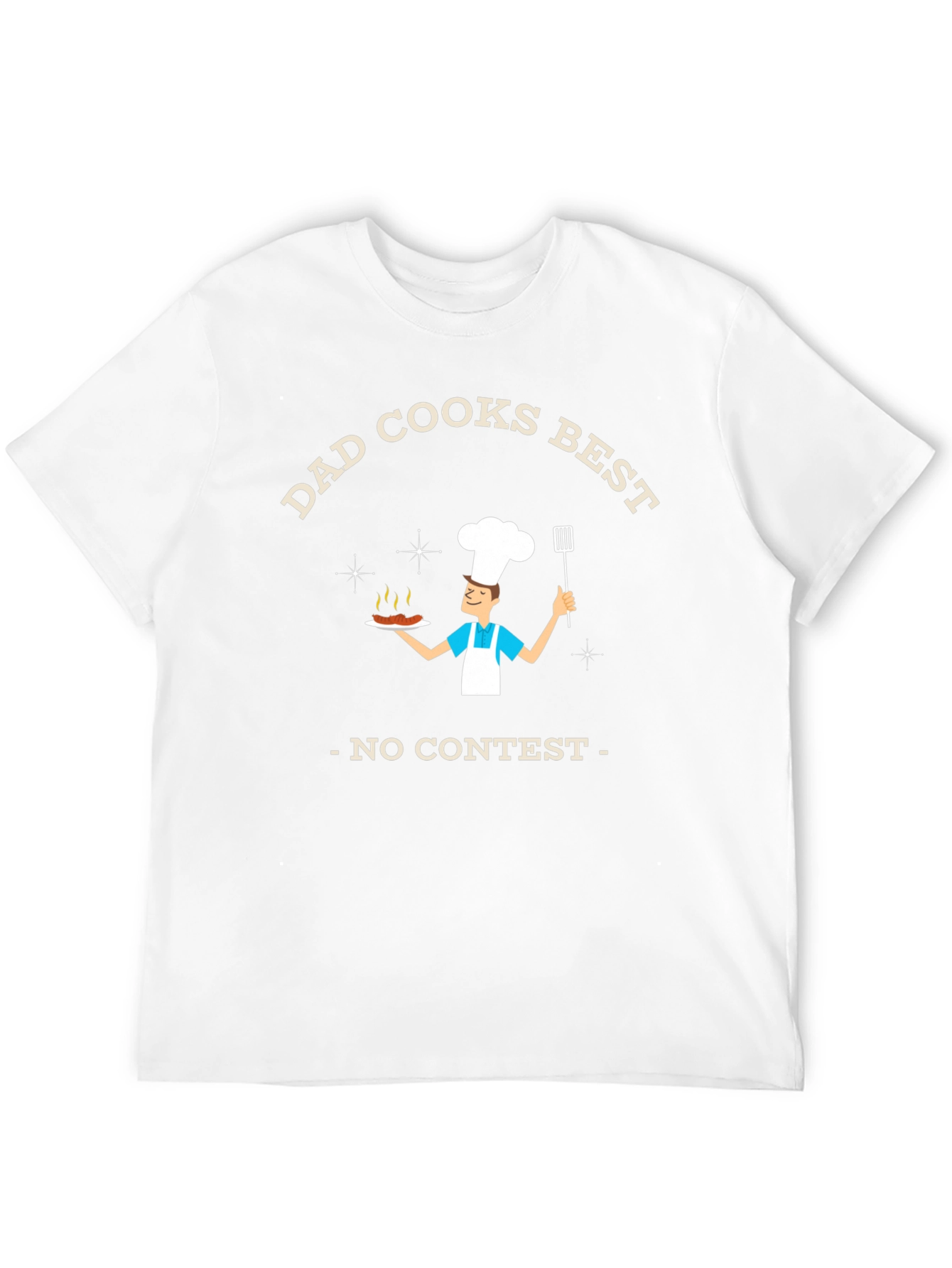 Black Dad Cooks Best T-Shirt - No Contest BBQ Chef Tee view 12