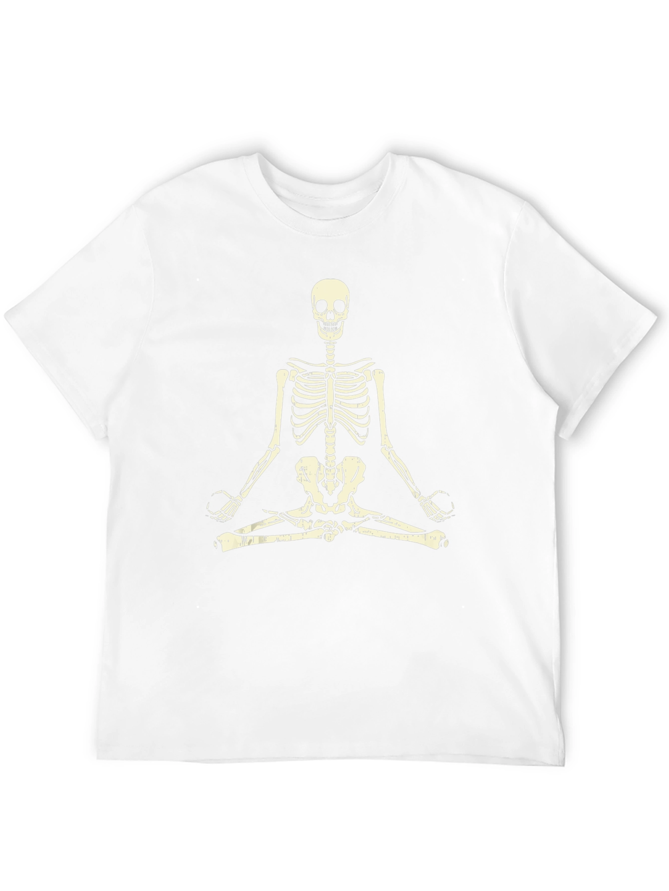 Black Yoga Skeleton T-Shirt - Meditating Skeleton Tee view 12