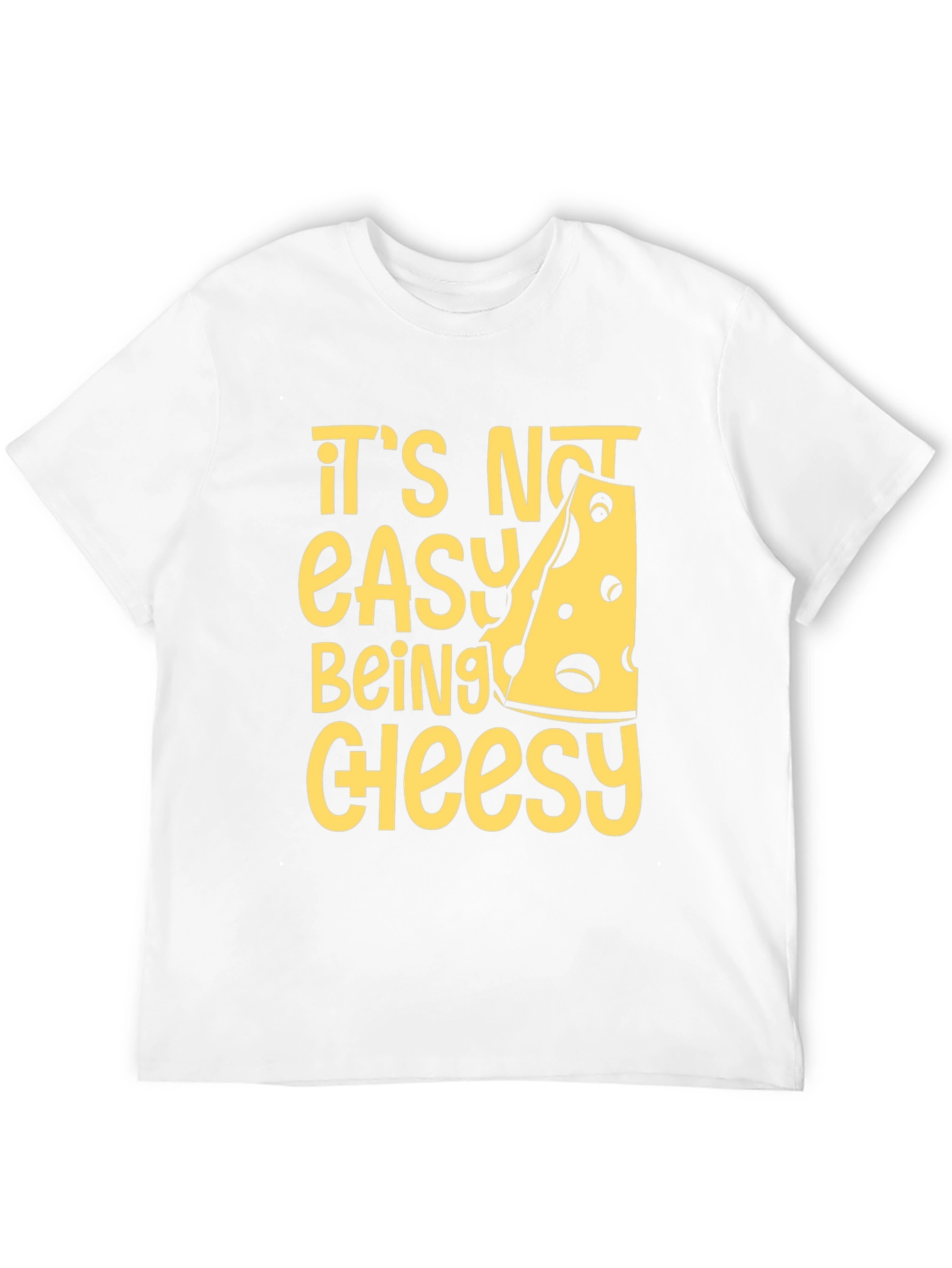 Black Cheesy Humor T-Shirt - It's Not Easy Being Cheesy! view 12