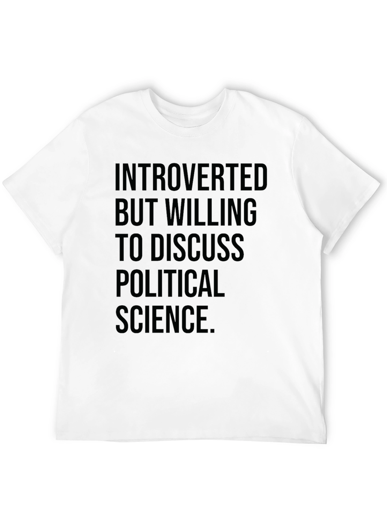 Black Introverted Political Science T-Shirt view 12