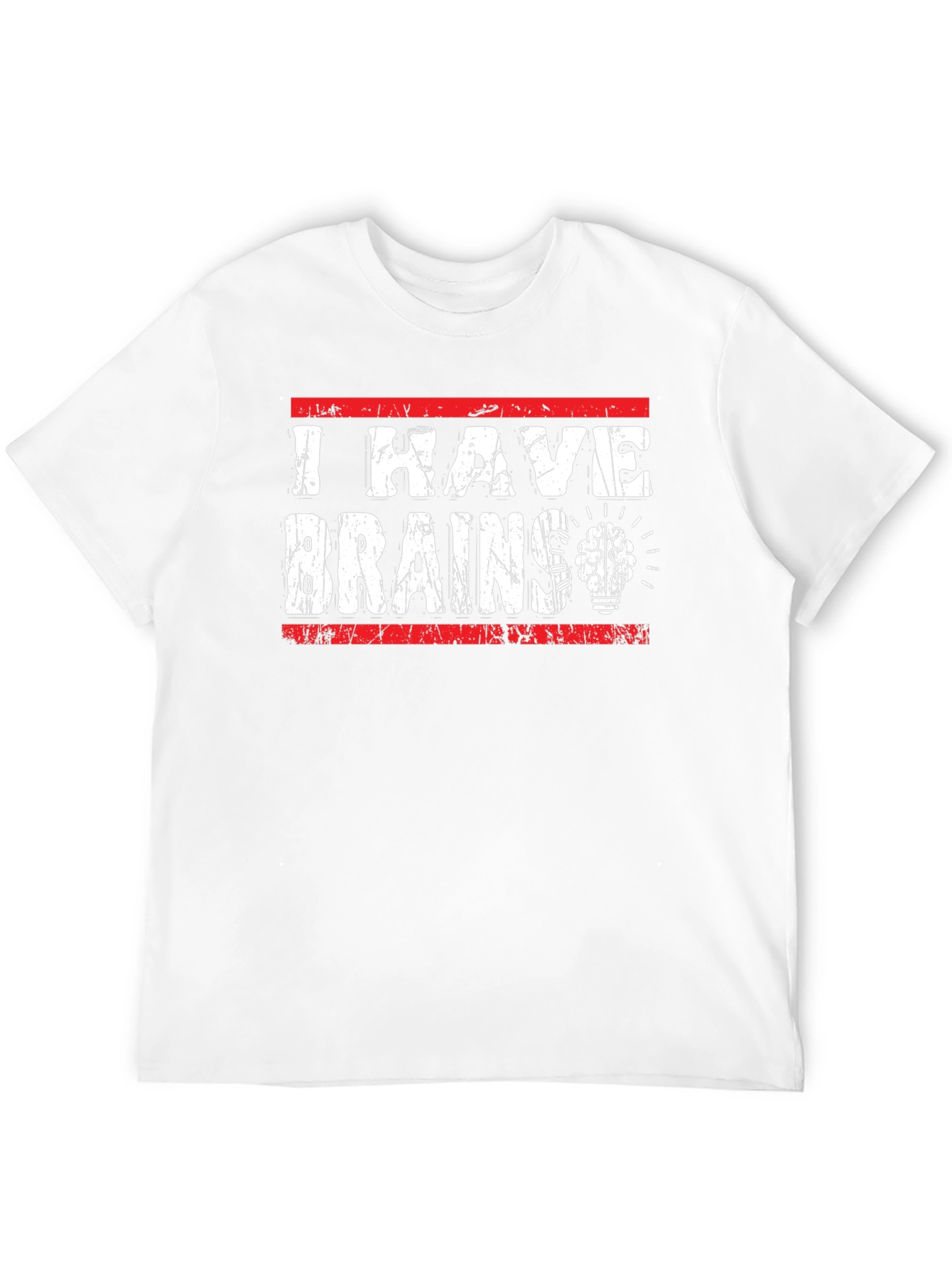 Black I Have Brains T-Shirt - Funny Graphic Tee view 12