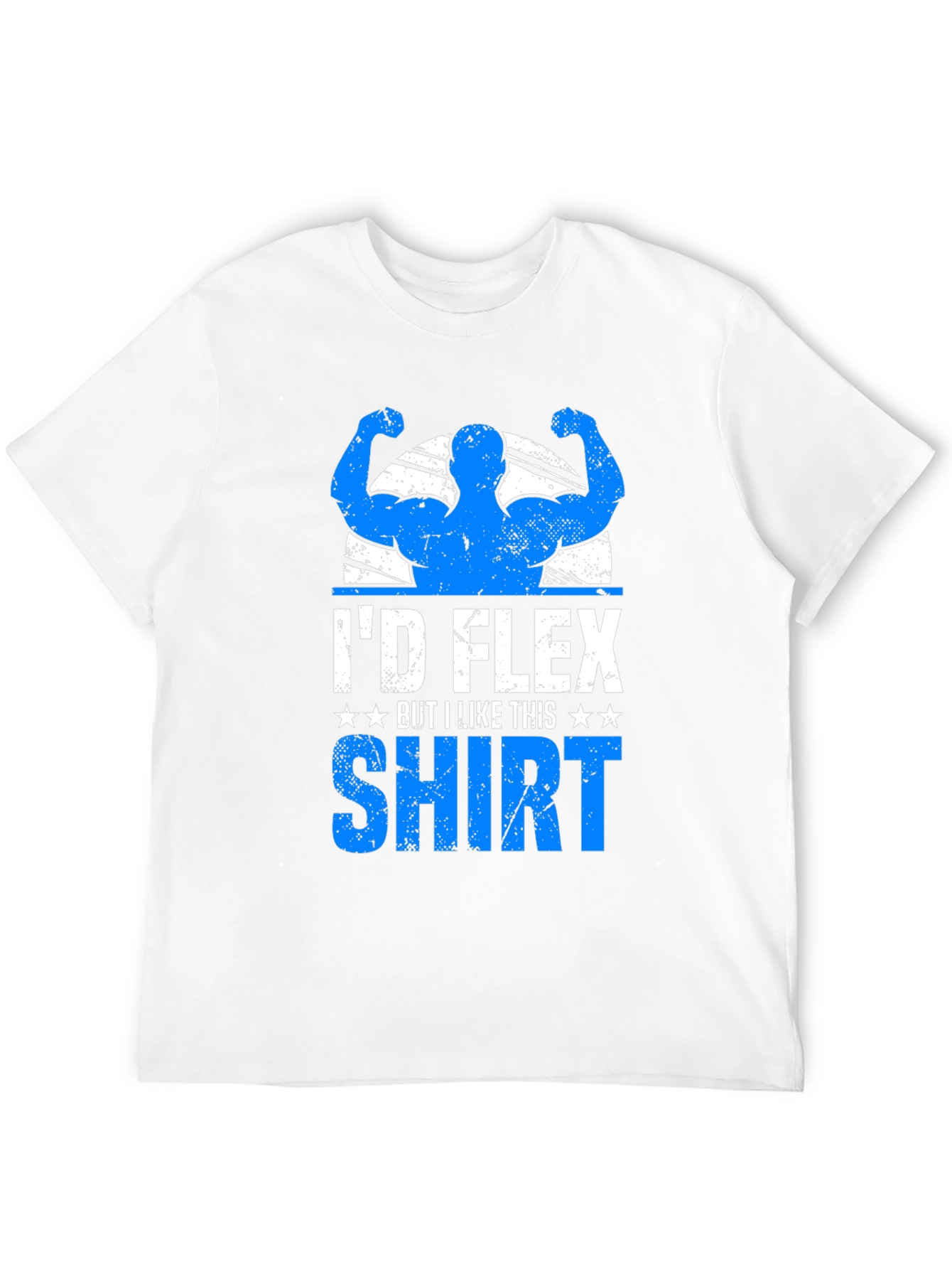 Black I'd Flex But I Like This Shirt - Novelty Graphic Tee view 12