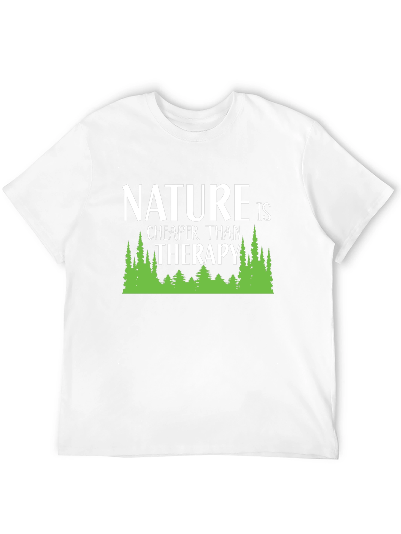 Black Nature is Cheaper Than Therapy Graphic Tee view 12