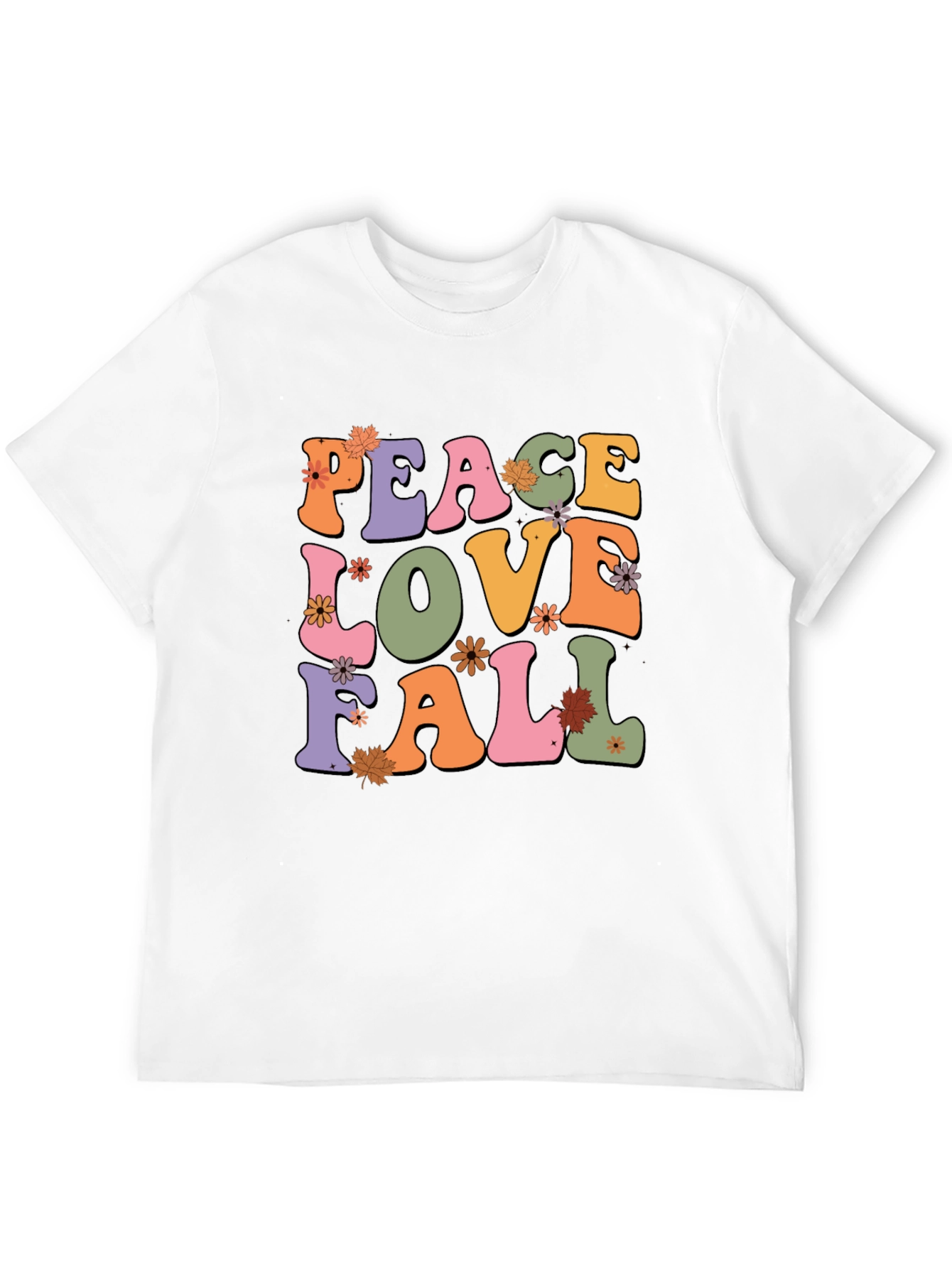 Black Peace Love Fall Graphic Tee view 12