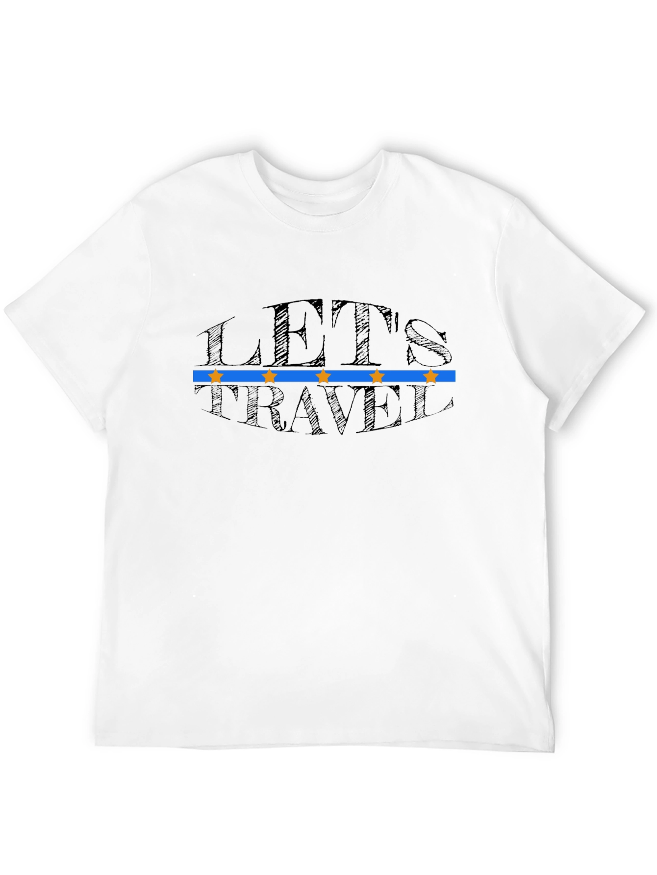 Black Let's Travel Graphic Tee - Black Short Sleeve view 12