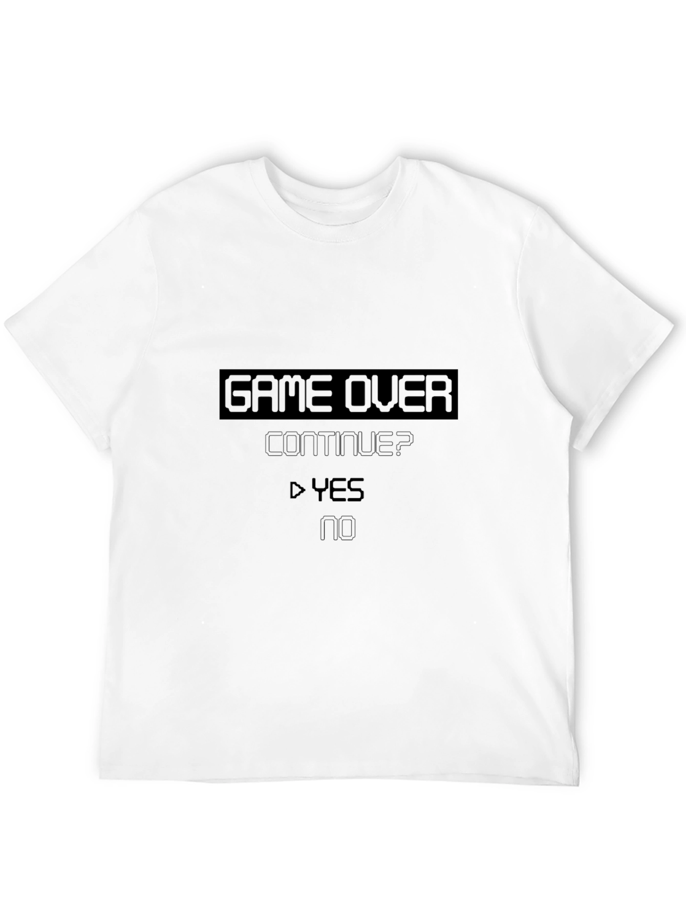 Black Game Over Tee - Retro Gamer Style Shirt view 12