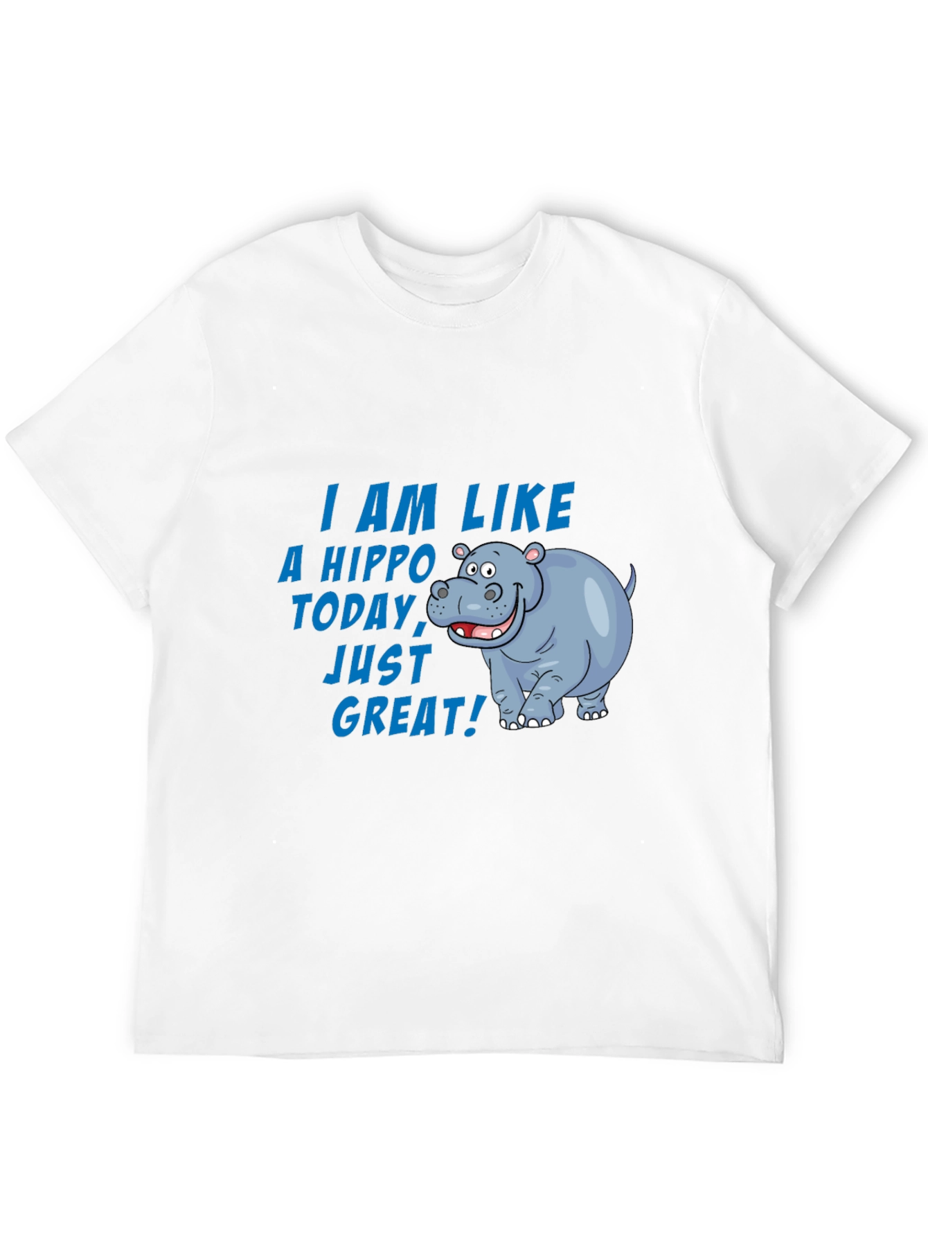 Black Hippo Today T-Shirt - Great Mood Graphic Tee view 12