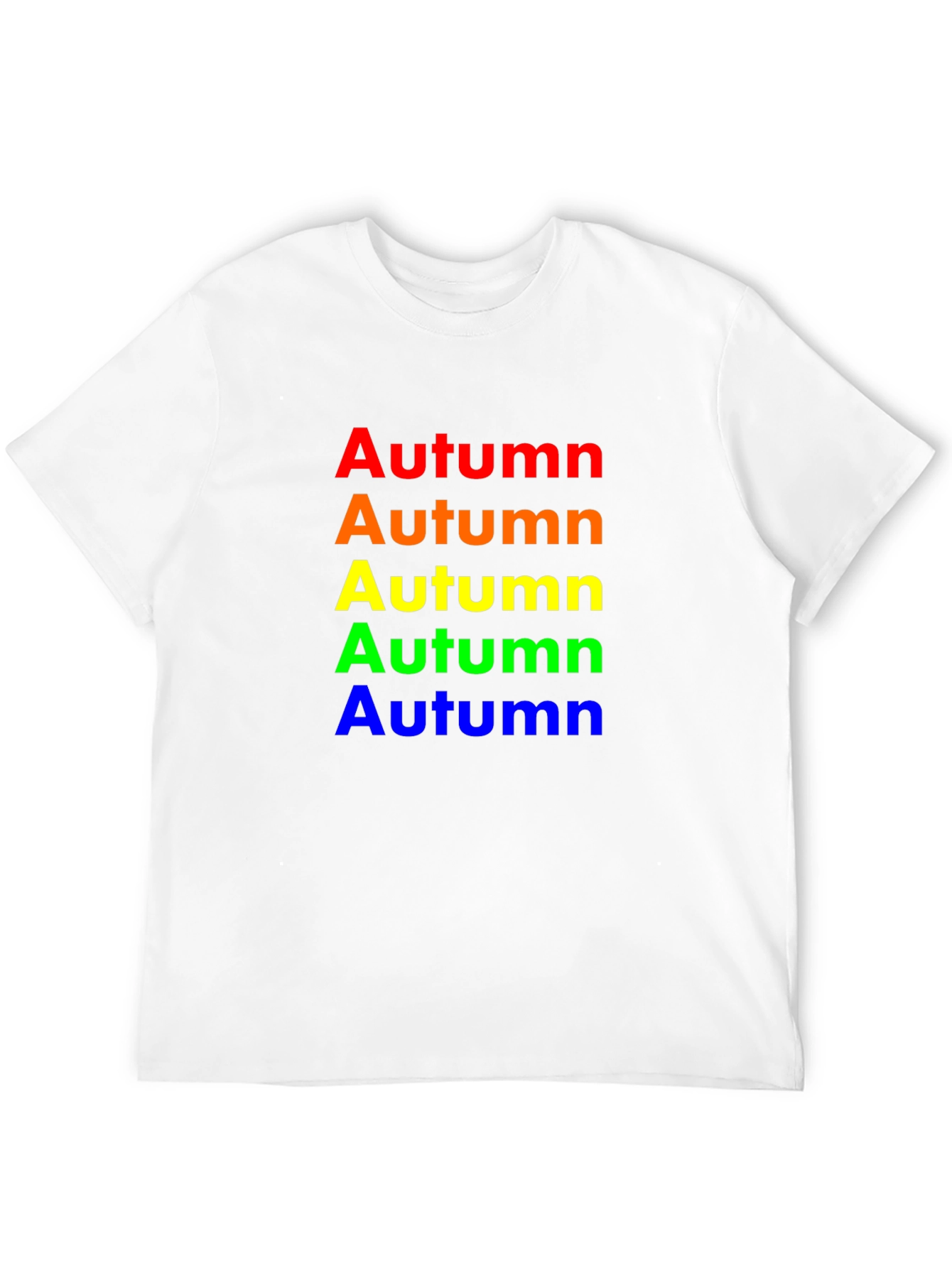 Black Rainbow Autumn T-Shirt - Soft Cotton Crew Neck Tee view 12