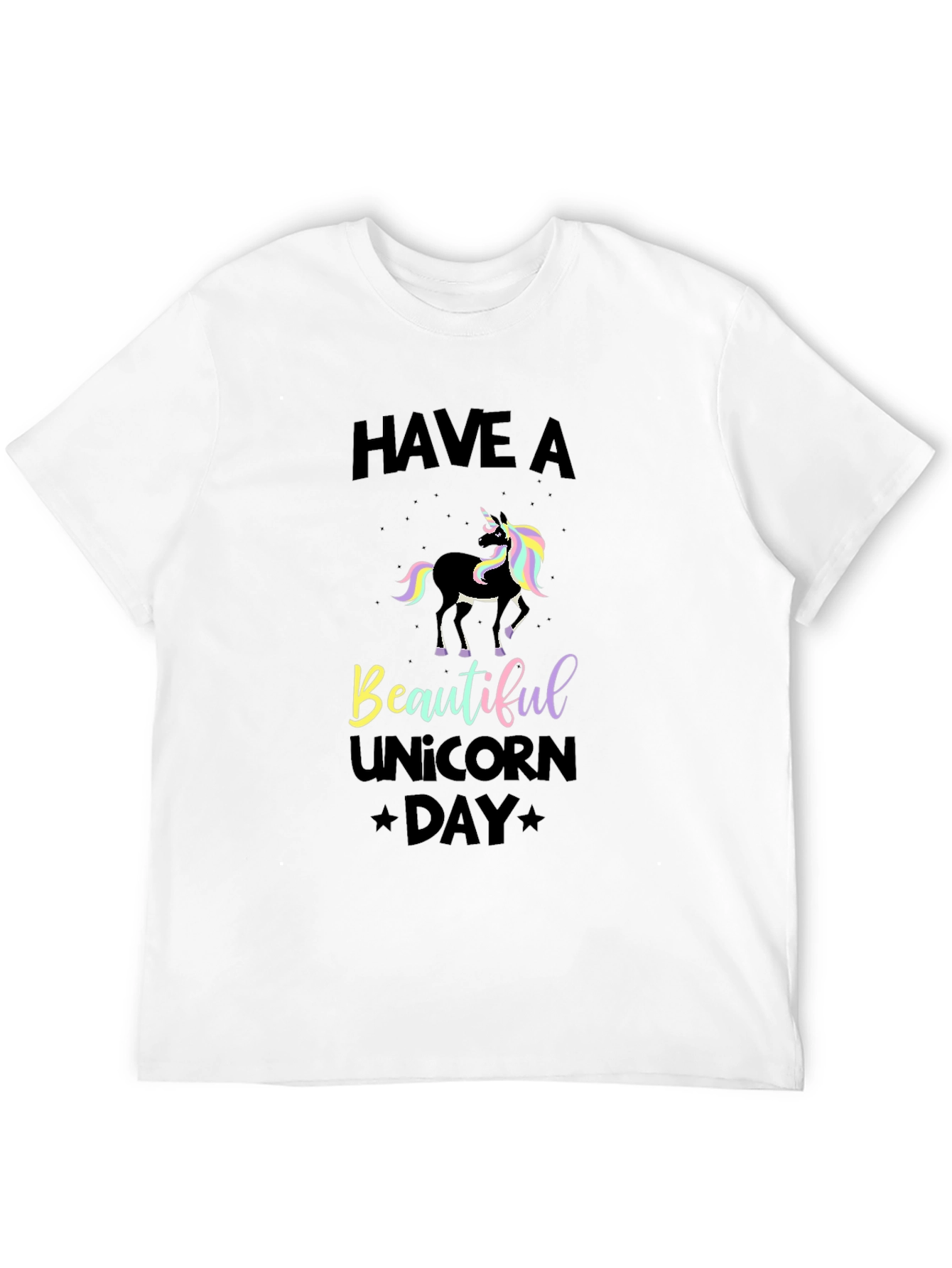Black Unicorn Day Black T-Shirt view 12