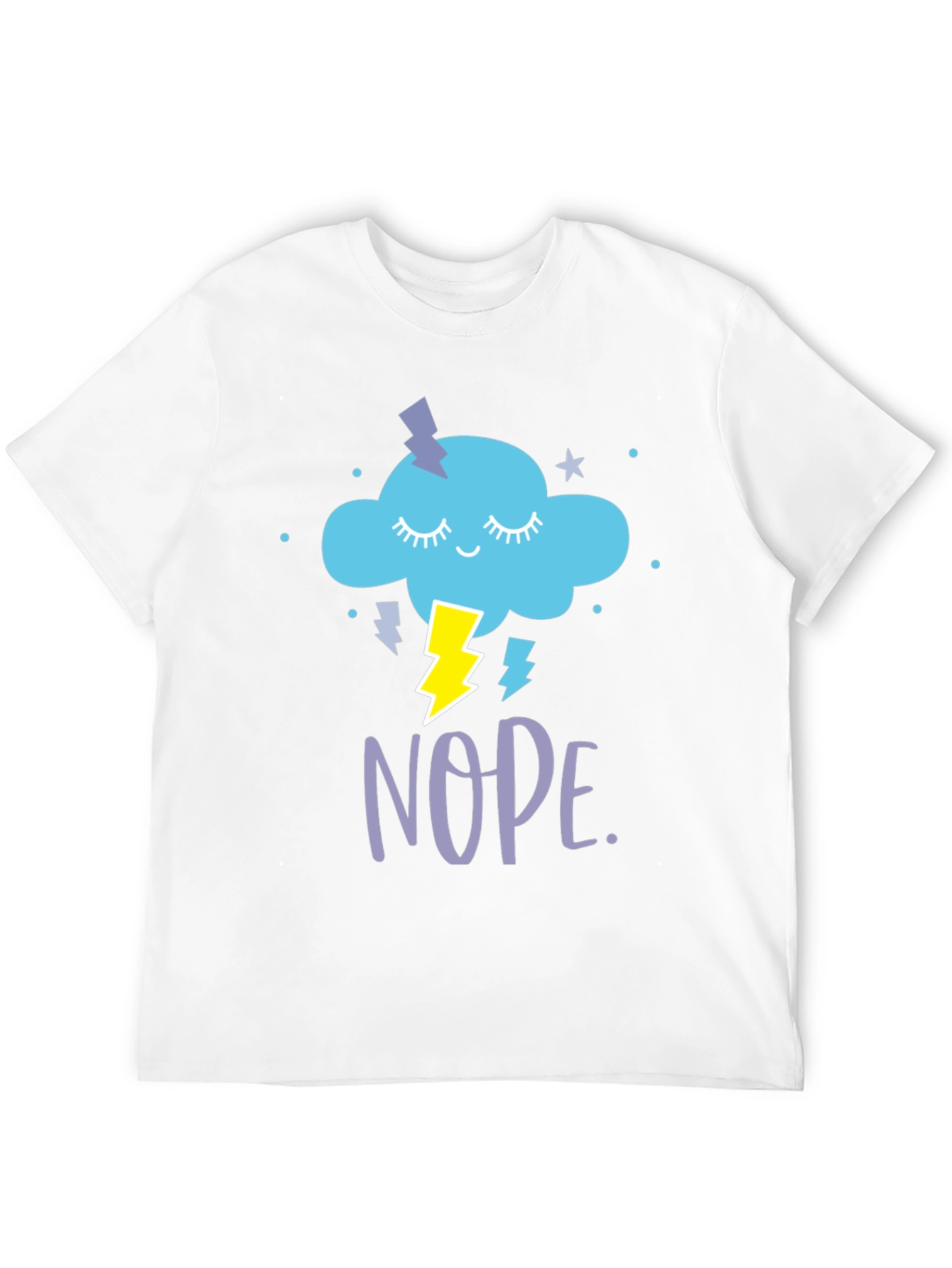 Black Nope Cloud T-Shirt - Funny Graphic Tee view 12