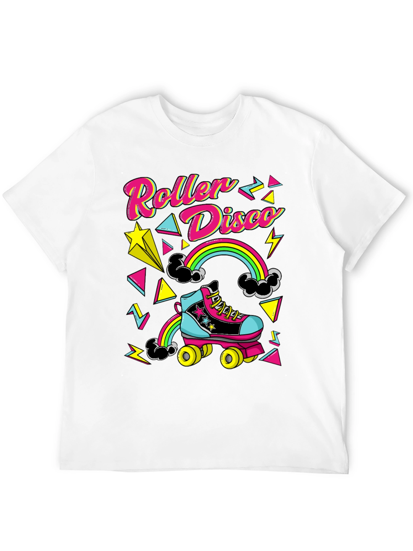Black Retro Roller Disco T-Shirt - 80s Style view 12