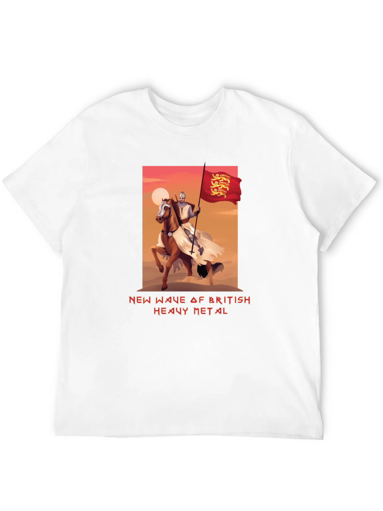 Black NWOBHM Knight T-Shirt view 12