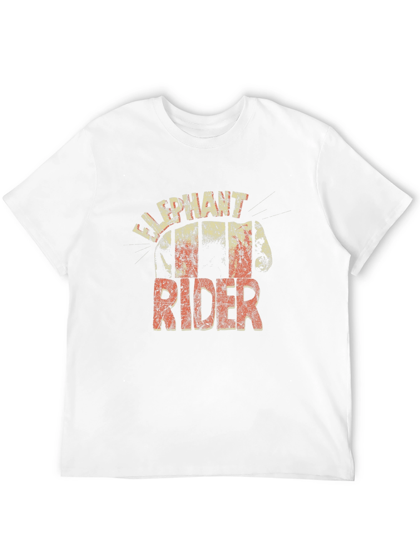 Black Elephant Rider Graphic Tee - Unique Distressed Design view 12