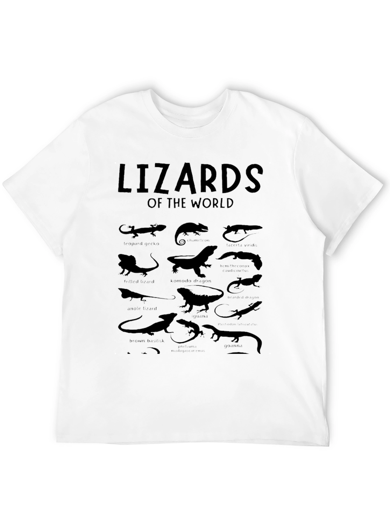 Black Lizards of the World Graphic T-Shirt view 12