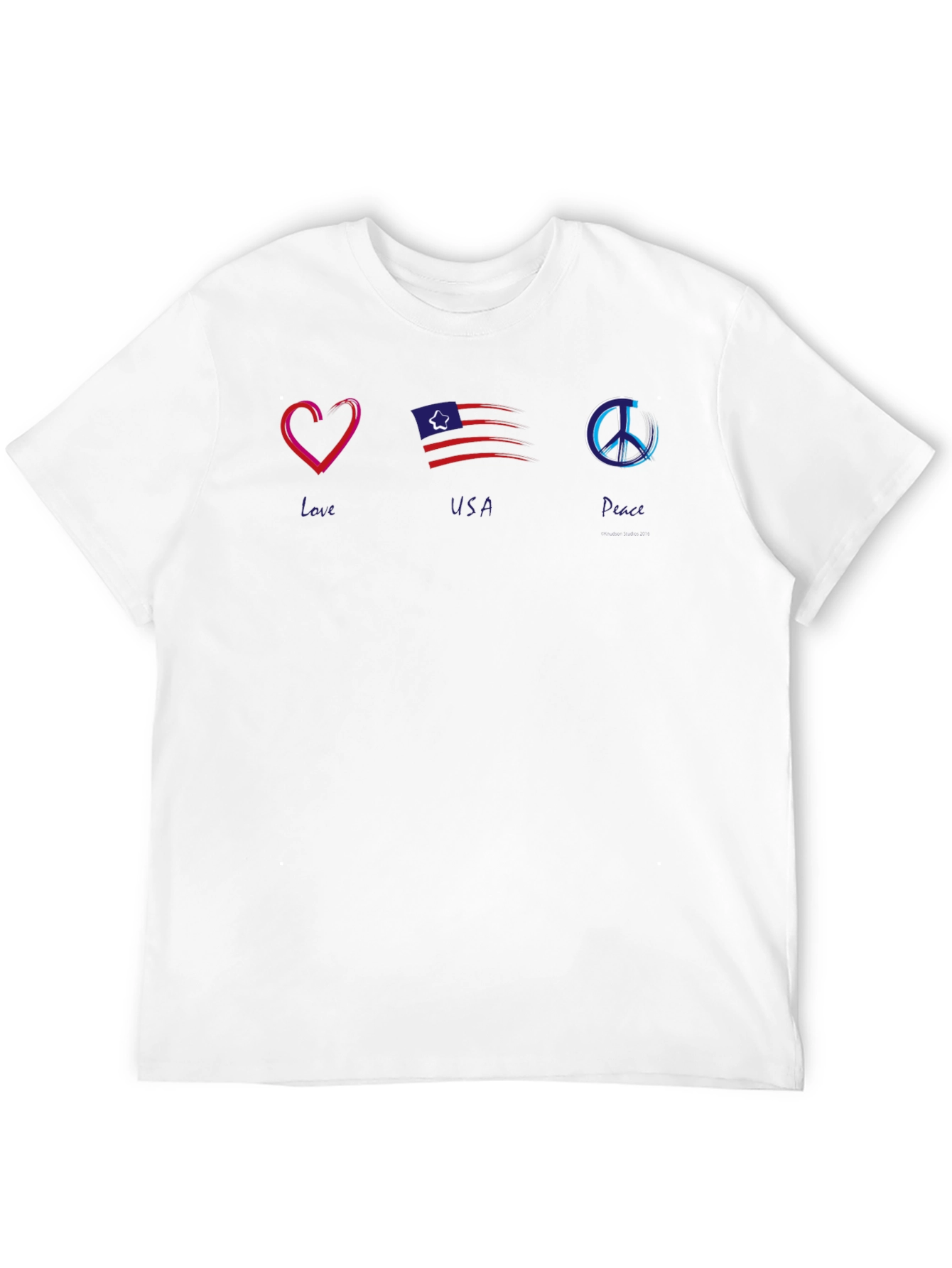 Black Love USA Peace Graphic T-Shirt view 12
