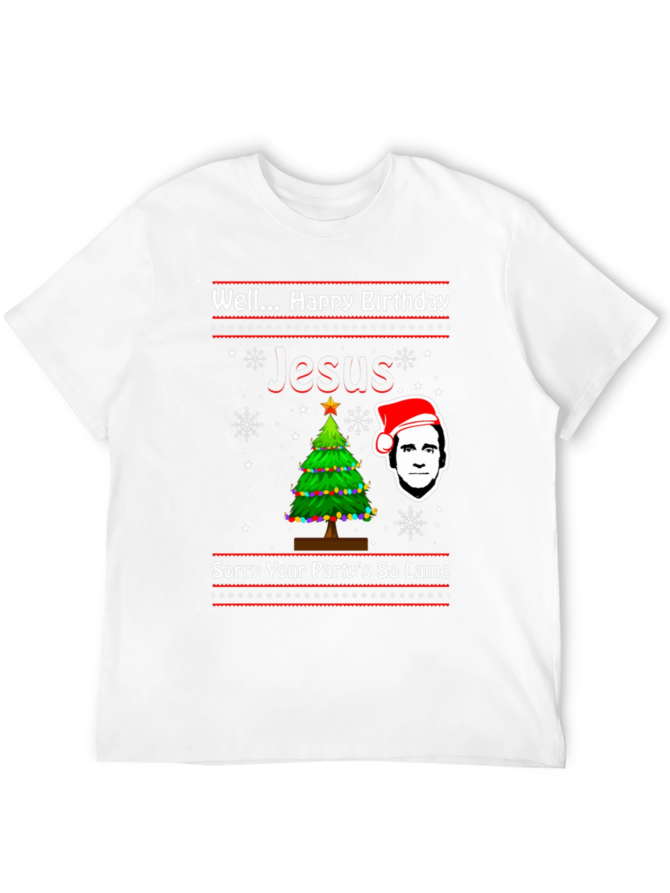 Black Well Happy Birthday Jesus Funny Christmas T-Shirt view 12