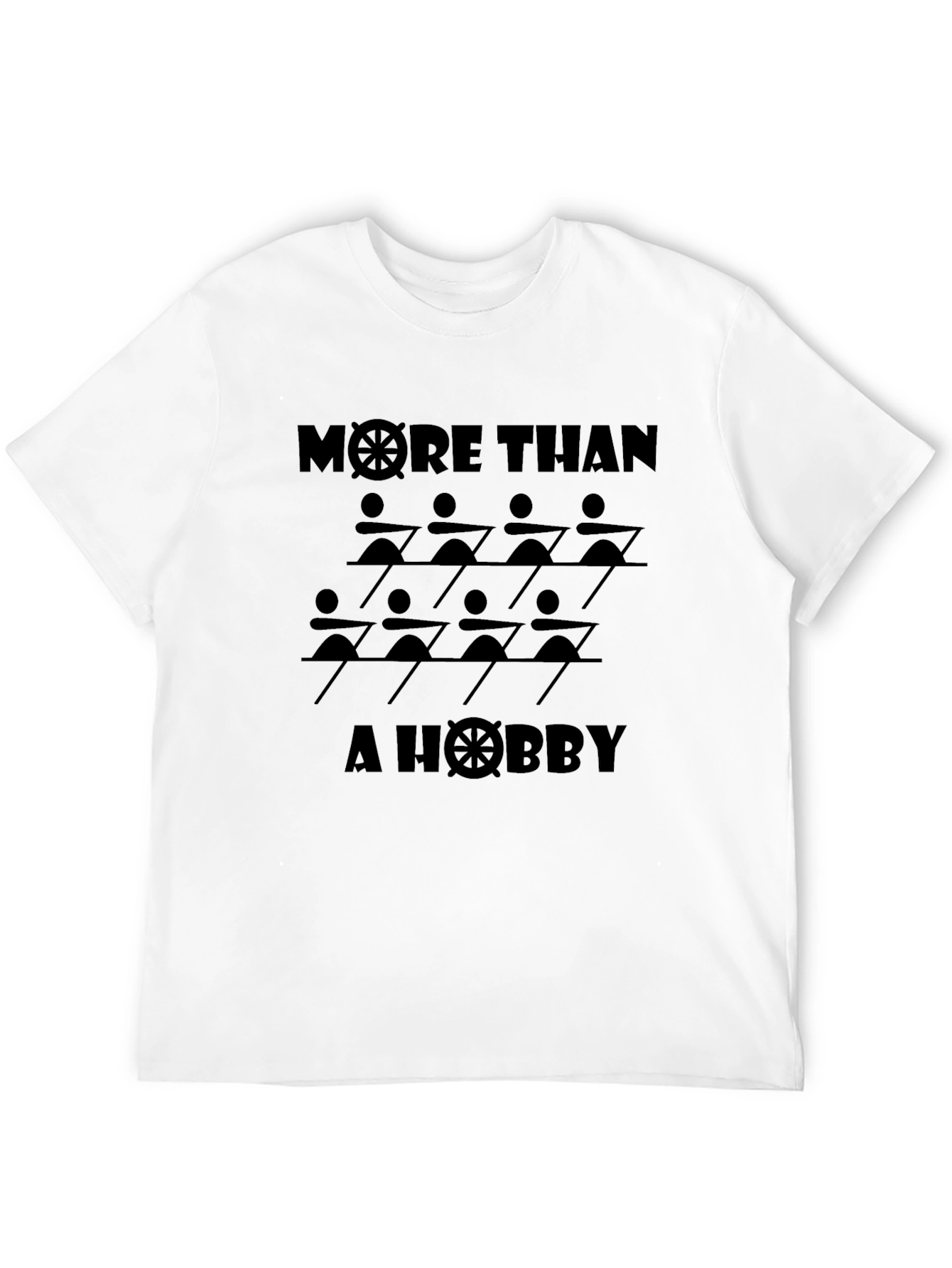 Black Rowing T-Shirt - More Than A Hobby Crew Tee view 12