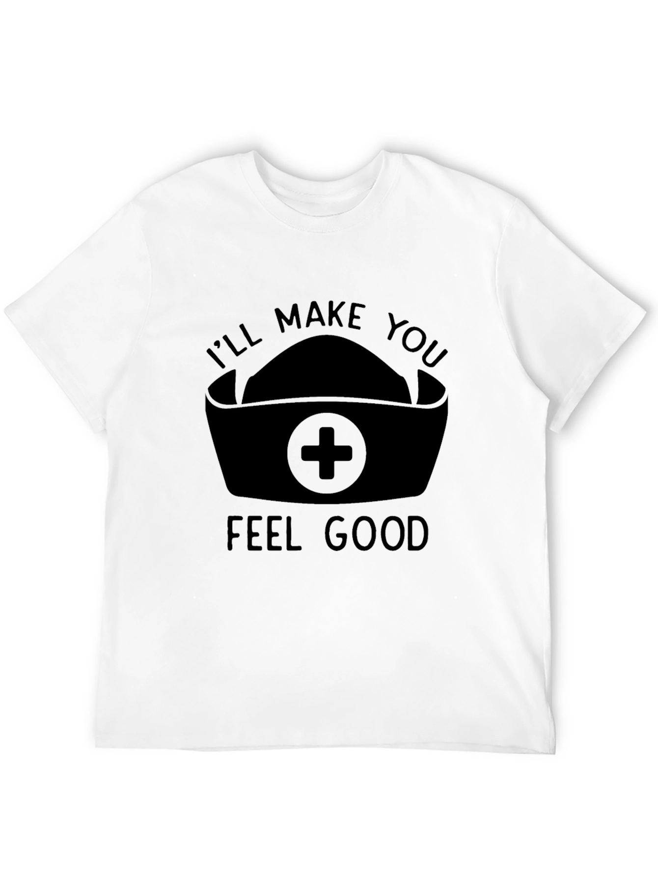 Black Nurse Humor Graphic T-Shirt - I'll Make You Feel Good view 12