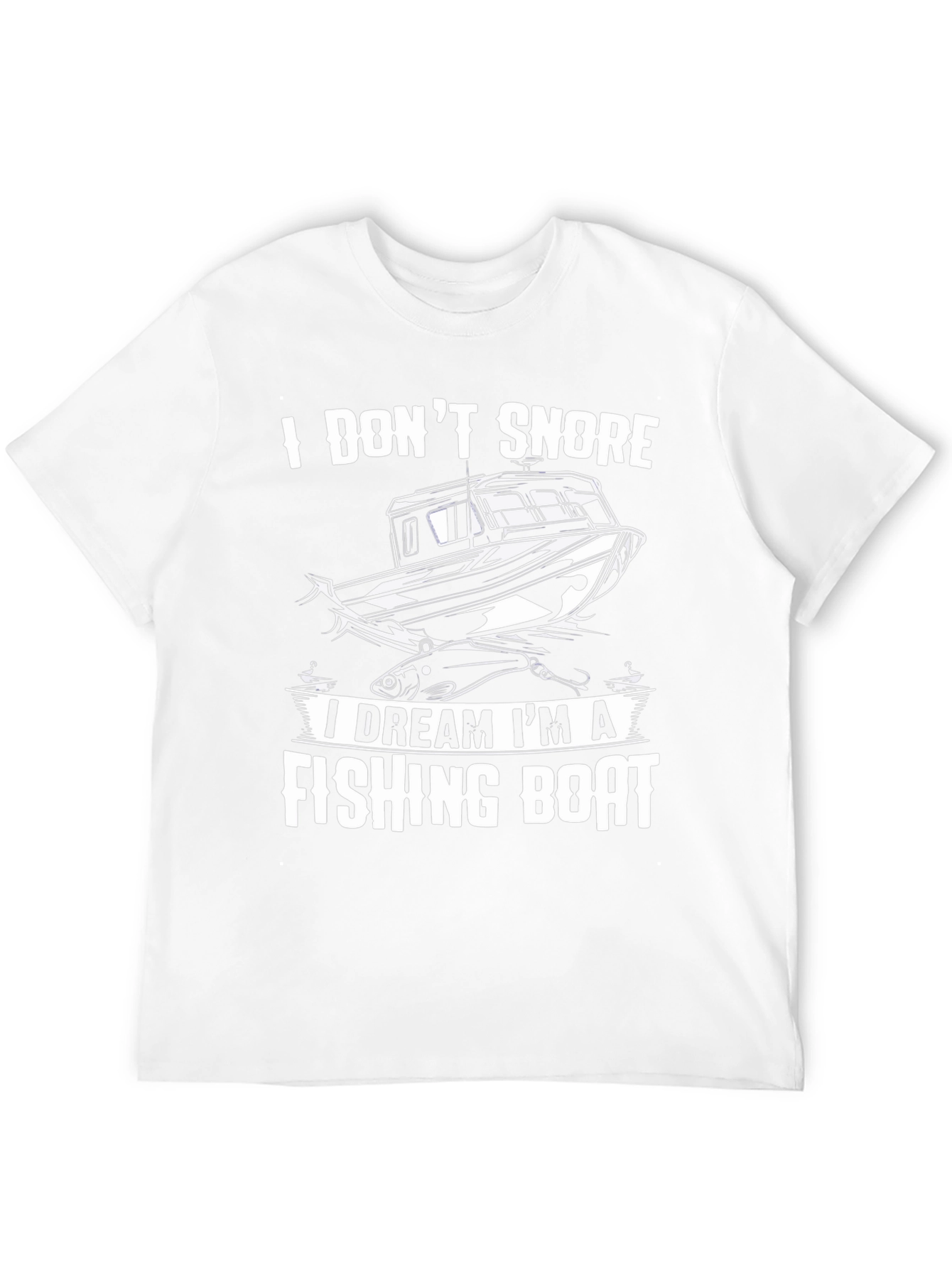 Fishing Boat Dream T-Shirt - Black Cotton Tee - 12