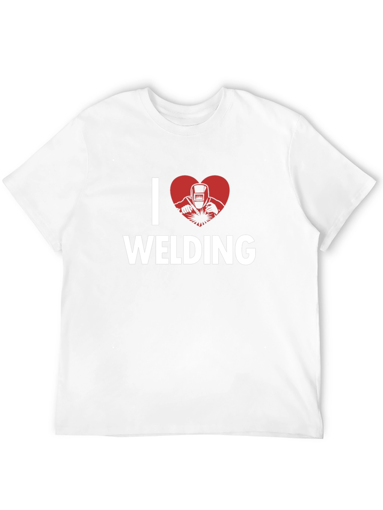 Black I Love Welding Graphic T-Shirt - Black Cotton Tee view 12