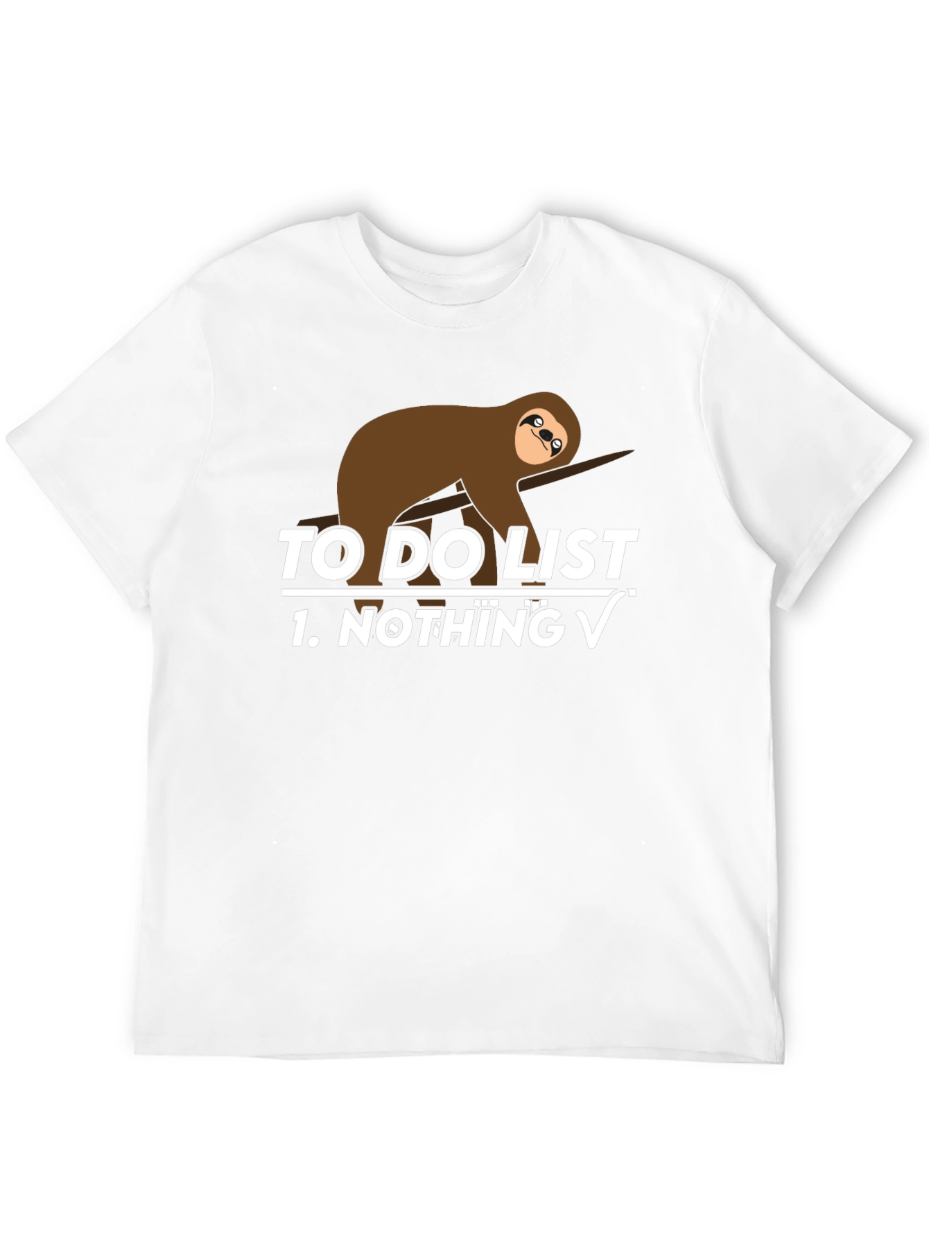 Black Sloth To-Do List Funny Graphic Tee view 12