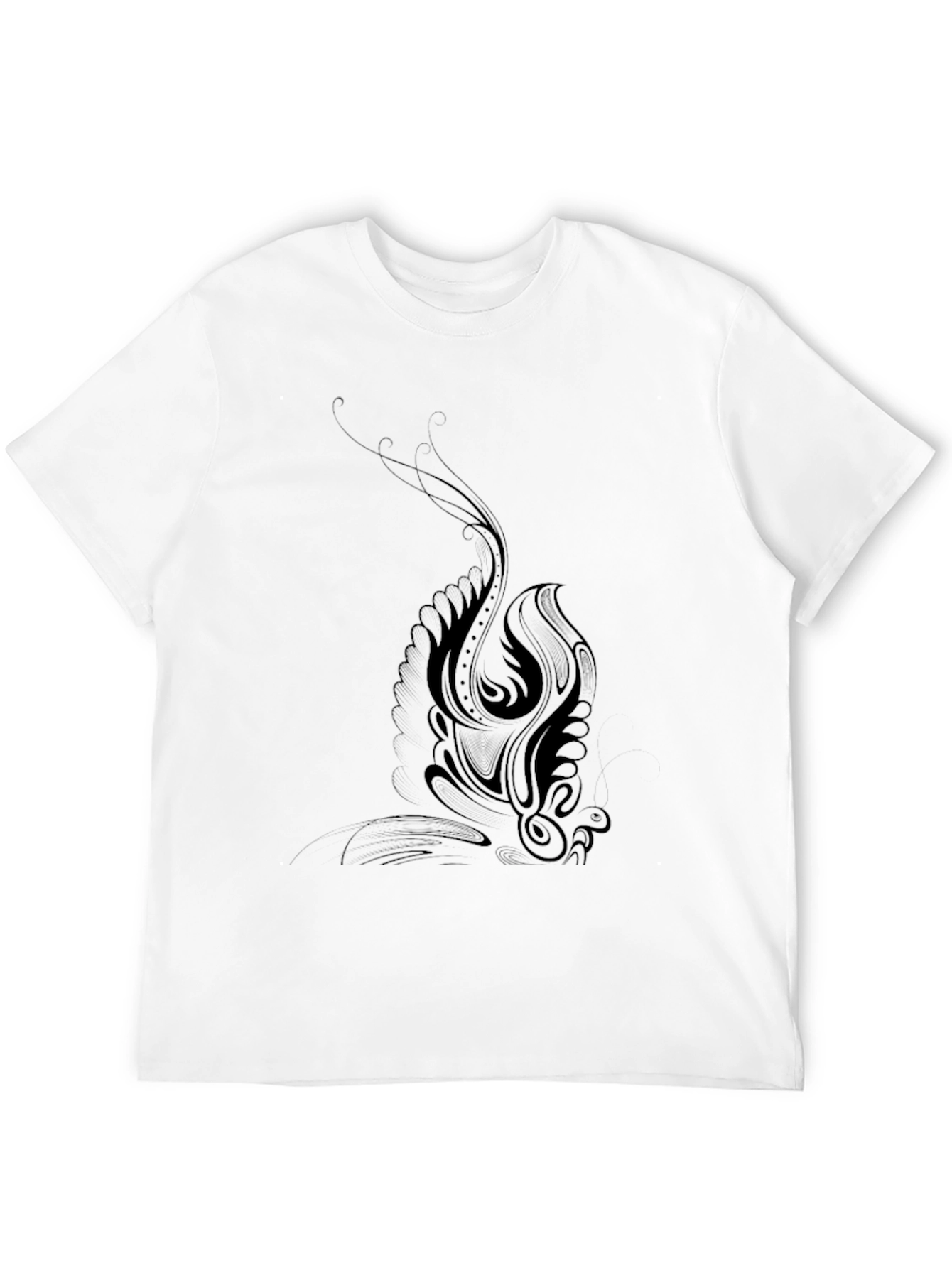 Black Phoenix Graphic Black T-Shirt for Men view 12