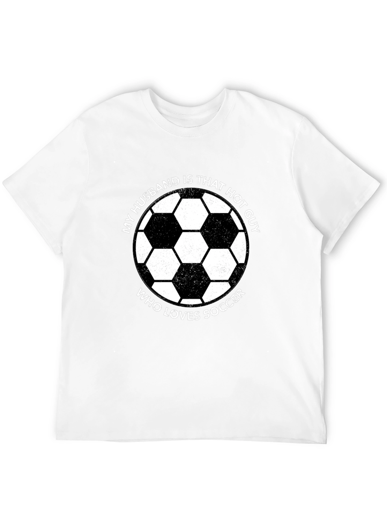 Black Funny Soccer Husband Graphic T-Shirt  view 12