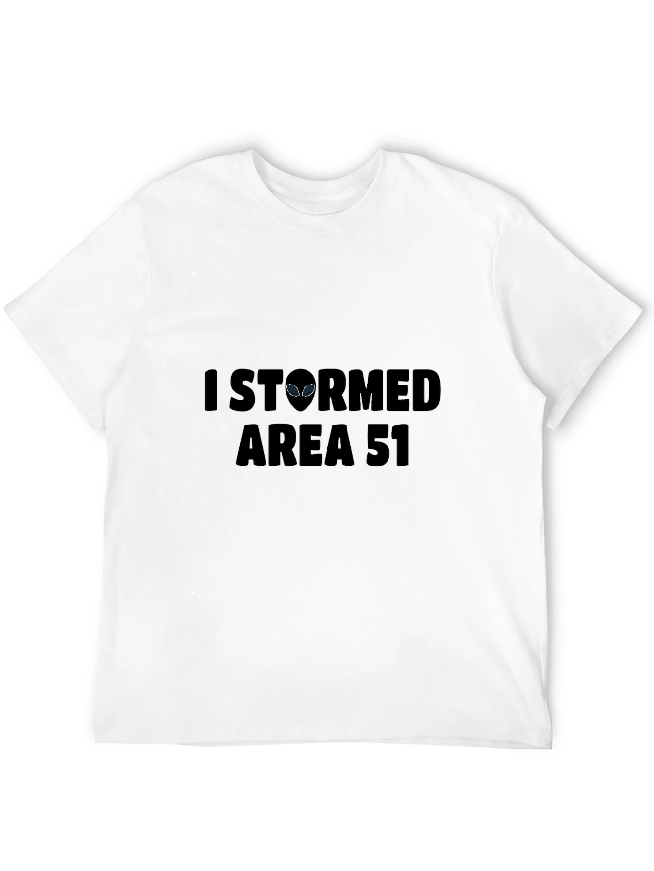 Black I Stormed Area 51 Graphic Tee - Black Cotton Blend view 12