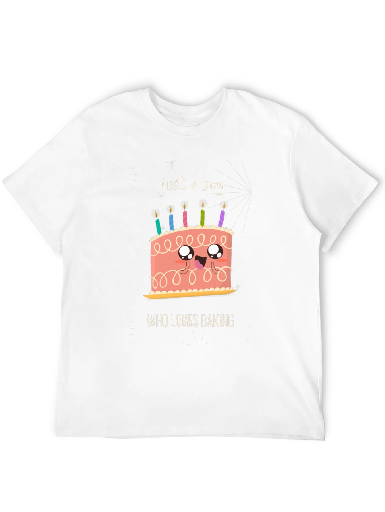 Black Boy Who Loves Baking Graphic T-Shirt view 12